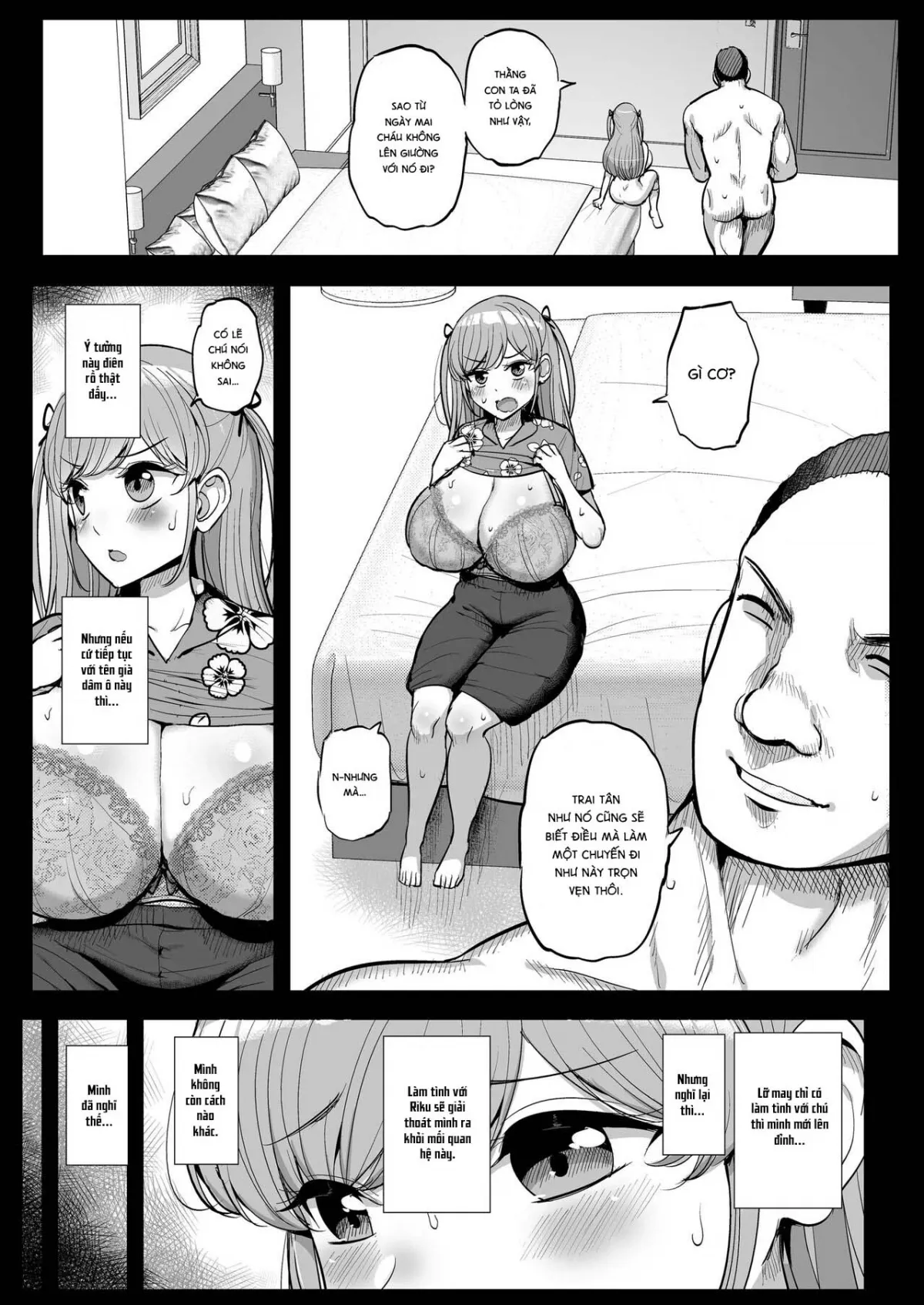 HentaiVN.net - Ảnh 12 - Minimum Kanojo wa Oyaji no Seidorei -Kazoku Ryokou Hen- [ミニマム彼女は親父の性奴●] - Chap 2