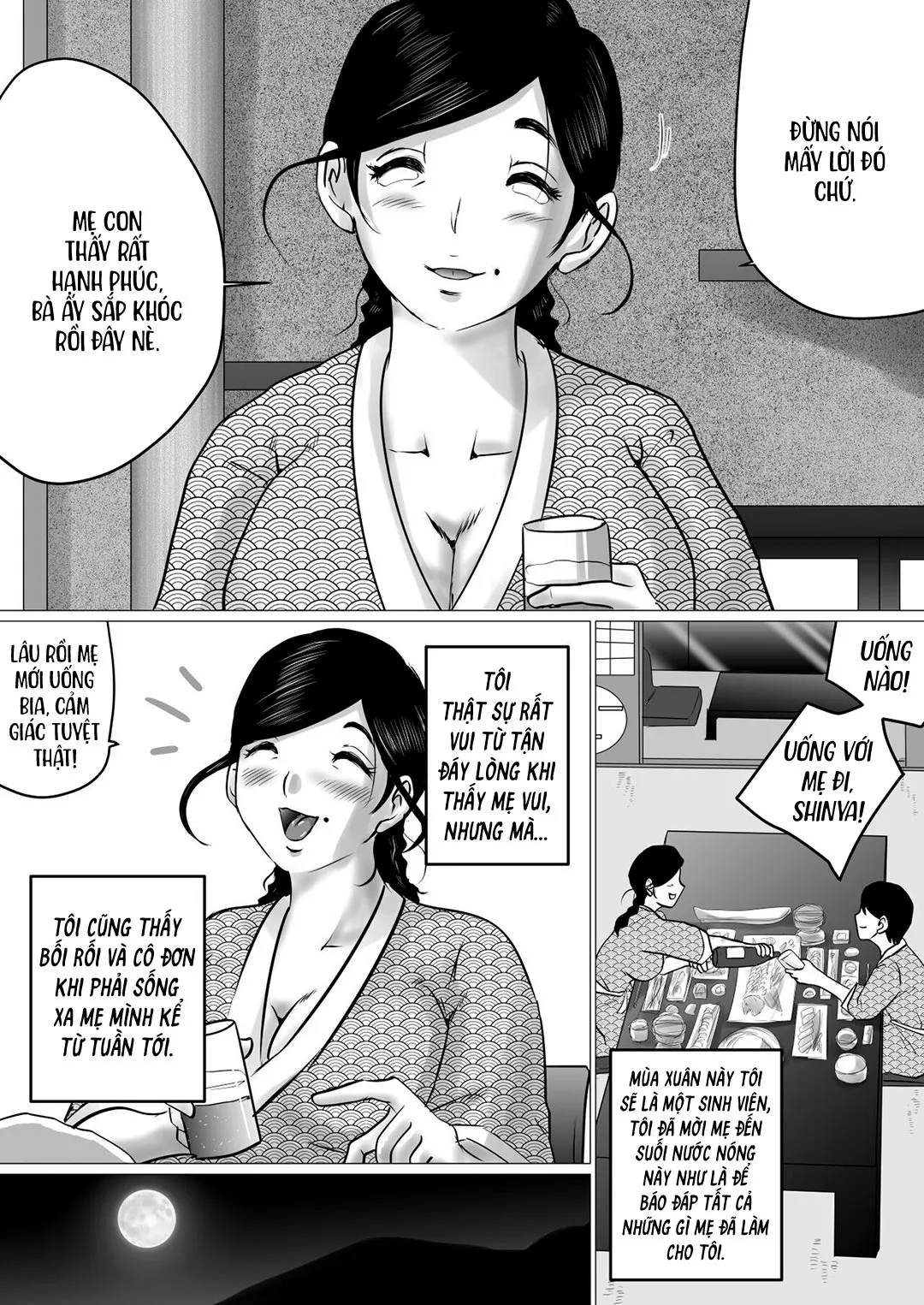 HentaiVN.net - Ảnh 3 - Cùng mẹ đi suối nước nóng [Hot Spring Trip With My Mature Mother ~ I Was Going To Be Filial, But My Mom's Body Was Too Sexy~; Jukubo To Futari De, Onsen Ryokou. ~Oyakoukou Suru Tsumori Ga, Kaa-San No Karada Ga Ero Sugita Node…~] - Oneshot