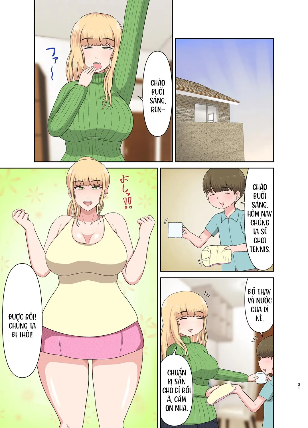 HentaiVN.net - Ảnh 31 - Hấp diêm người dì tóc vàng đang ngủ say [Kinpatsu Oba-san no Suiminkan; Blonde Aunt's Sleep Rape] - Oneshot