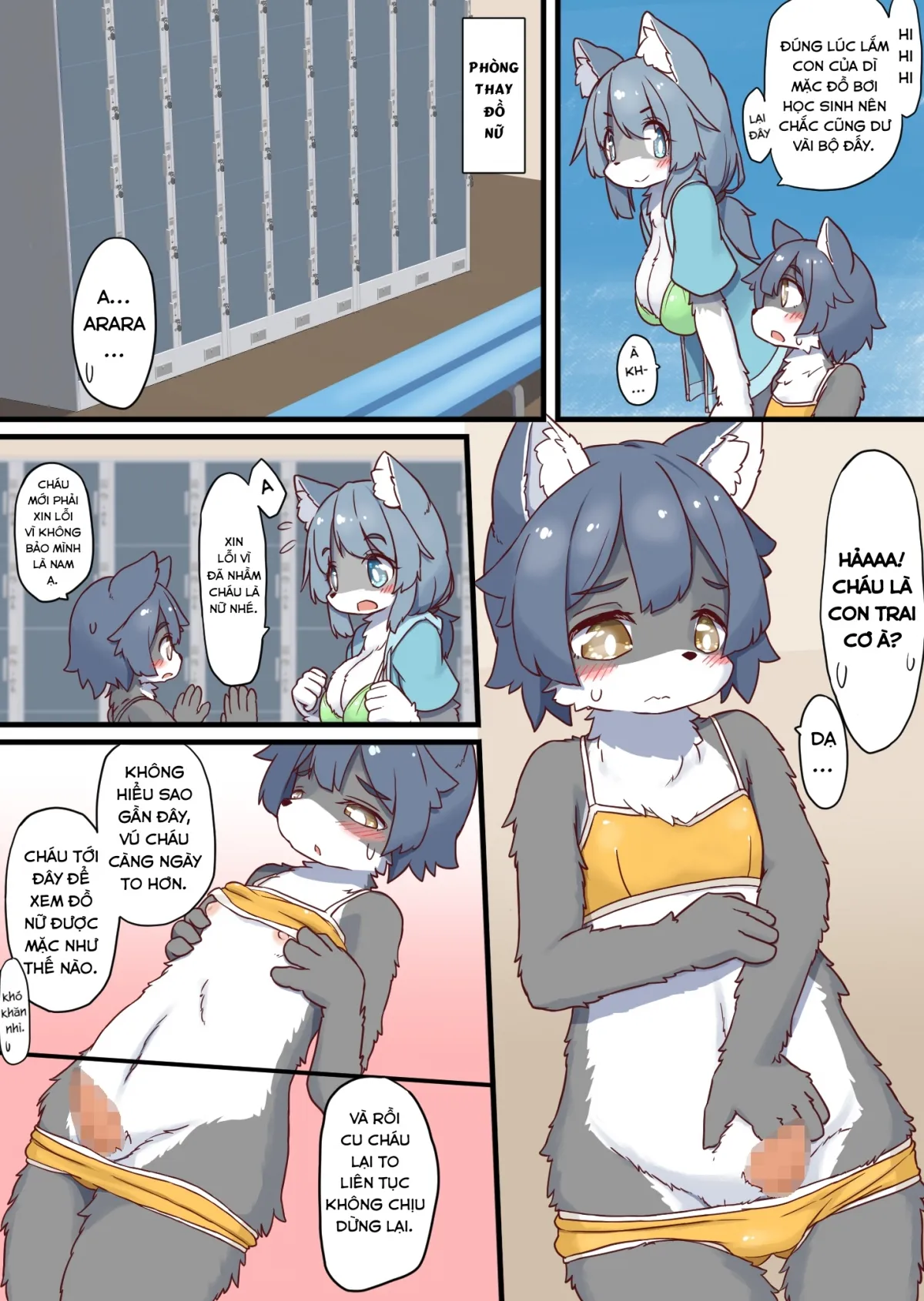 HentaiVN.net - Ảnh 3 - Chăm trẻ lạc ở hồ bơi - Oneshot