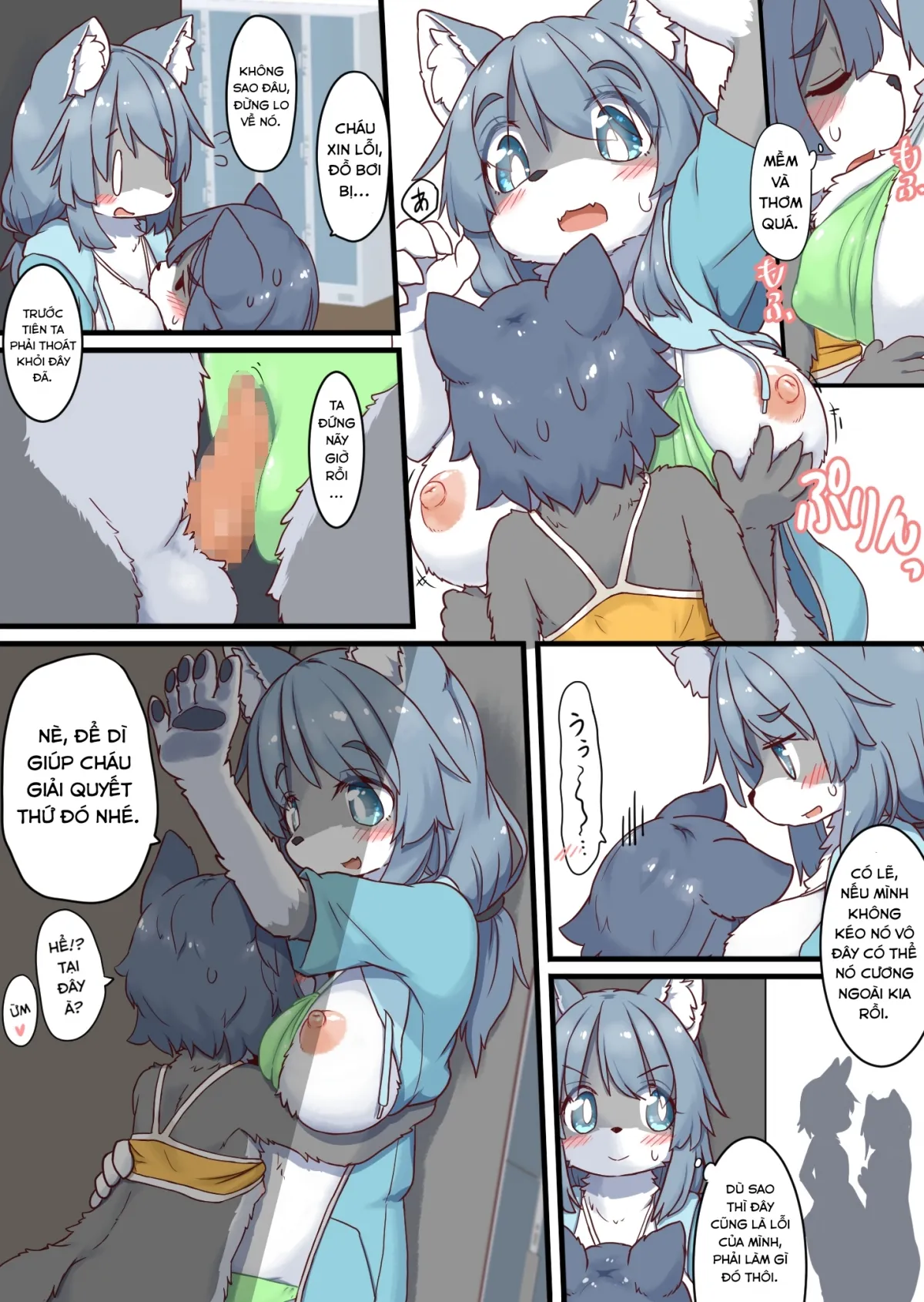 HentaiVN.net - Ảnh 5 - Chăm trẻ lạc ở hồ bơi - Oneshot