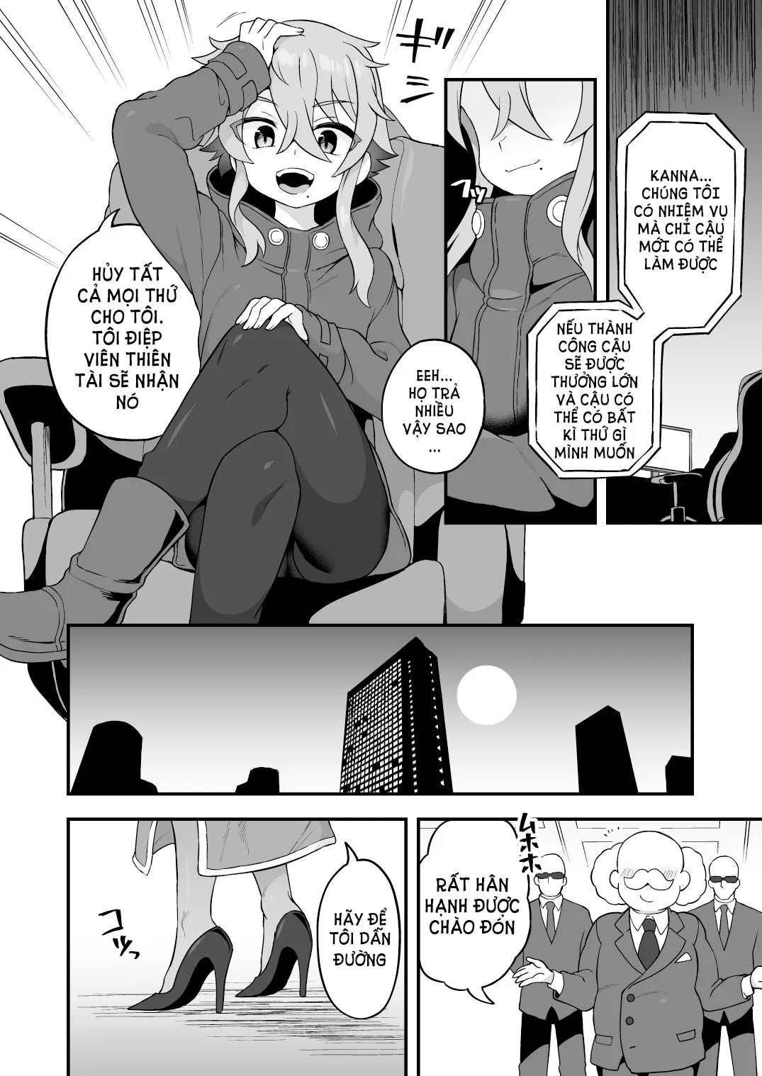 HentaiVN.net - Ảnh 5 - Một điệp viên thiên tài không bao giờ thất bại!! [Tensai supai wa shikujiranai!!] - Oneshot
