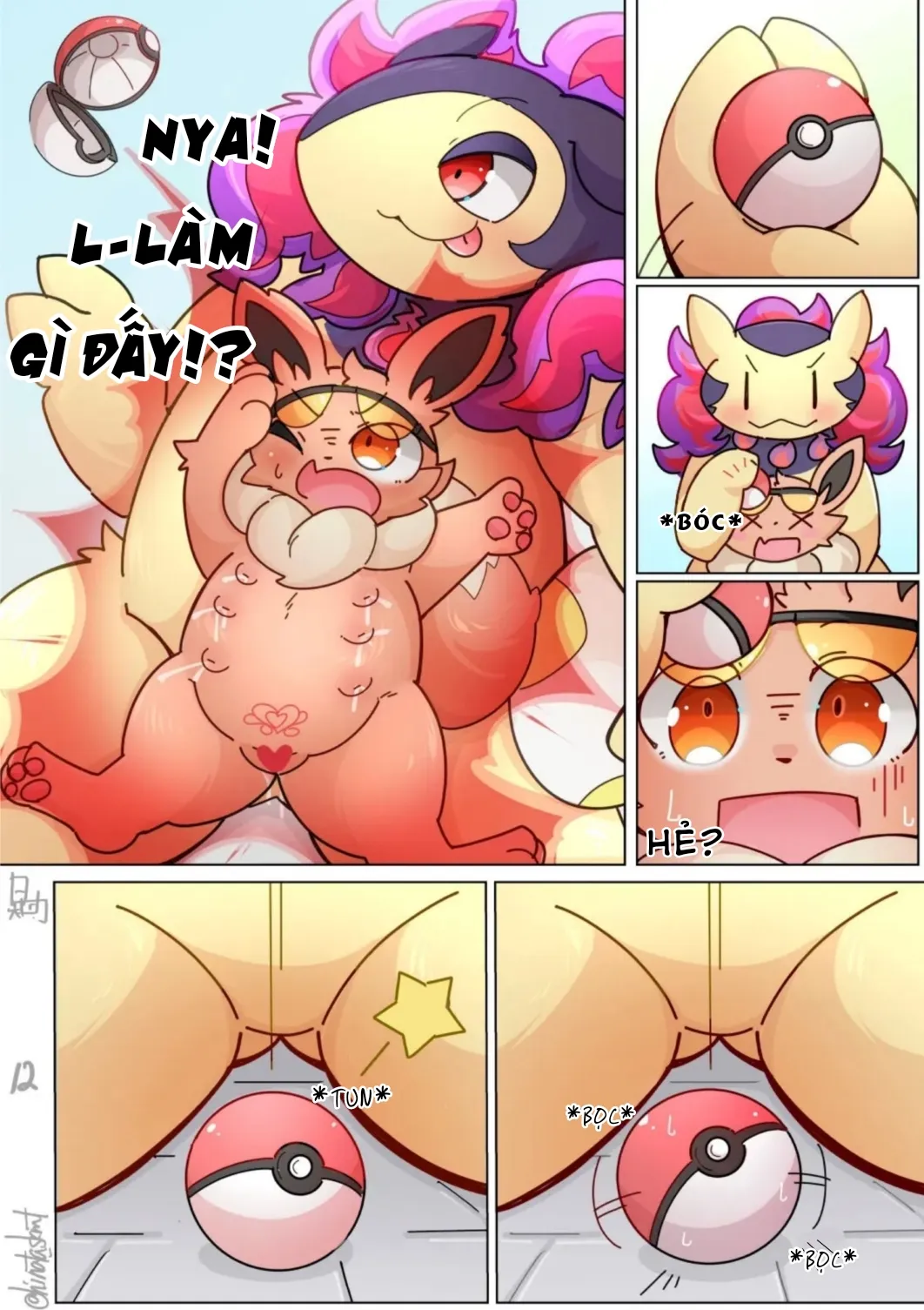 HentaiVN.net - Ảnh 12 - Typhlosion may mắn và cô vợ bất đắc dĩ - Oneshot