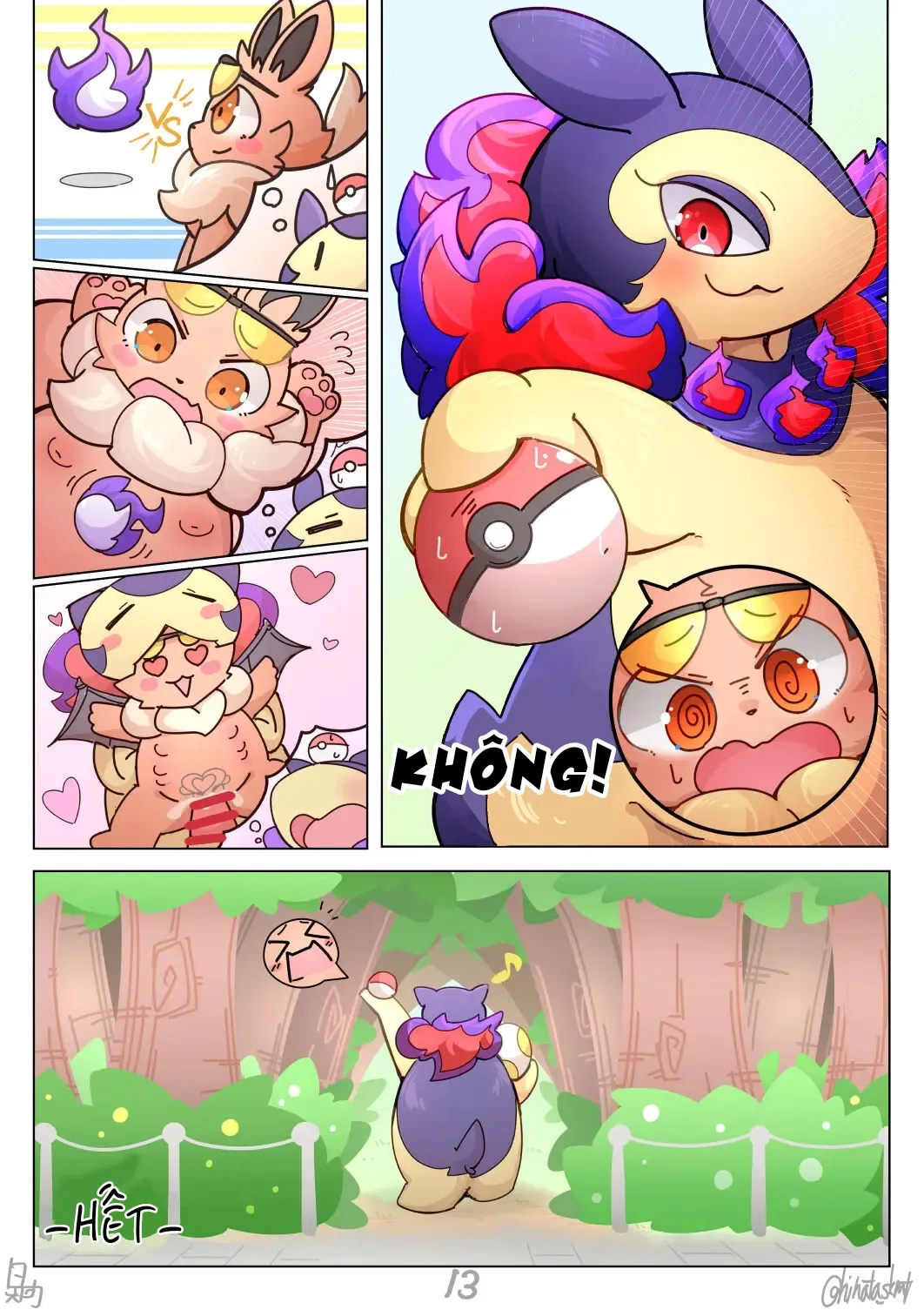 HentaiVN.net - Ảnh 13 - Typhlosion may mắn và cô vợ bất đắc dĩ - Oneshot