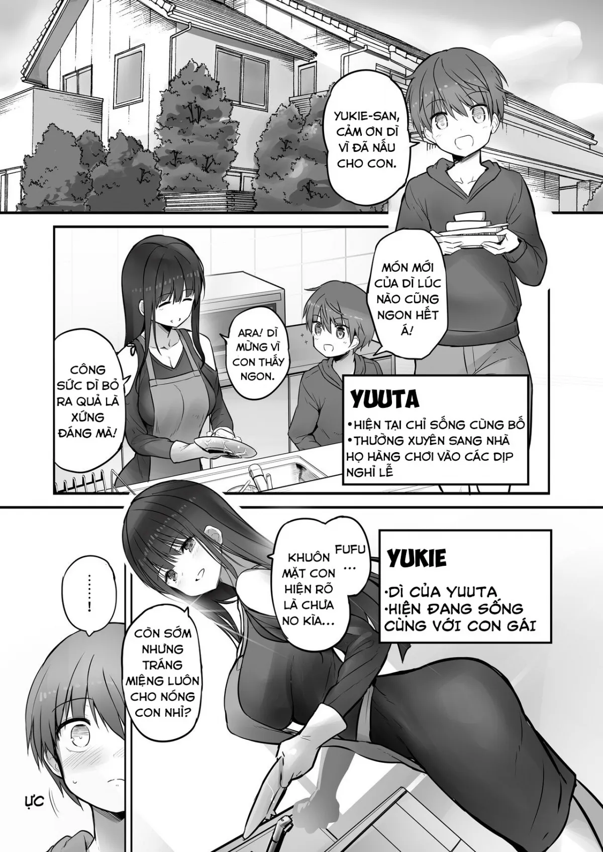 HentaiVN.net - Ảnh 4 - Vào chốn tiên cảnh cùng dì tôi [Futanari Yukie-san to Naisho no Nyoudoukan] - Chap 1