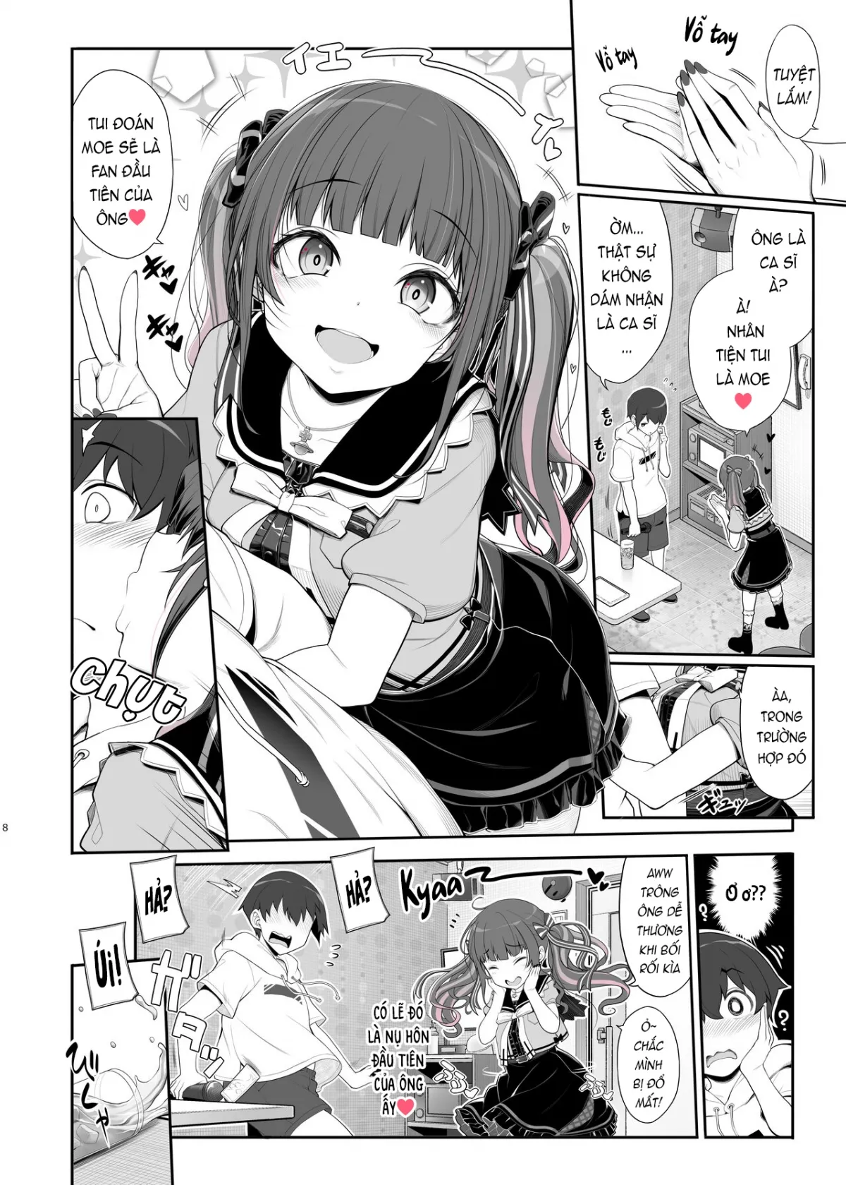 HentaiVN.net - Ảnh 8 - Jiraikei Joshi no Gyakunan Yodooshi Sex [Landmine Girl - Reverse Pick-up and Overnight Sex; Bùng nổ xuyên màn đêm cùng chiến hạm ngầm] - Oneshot
