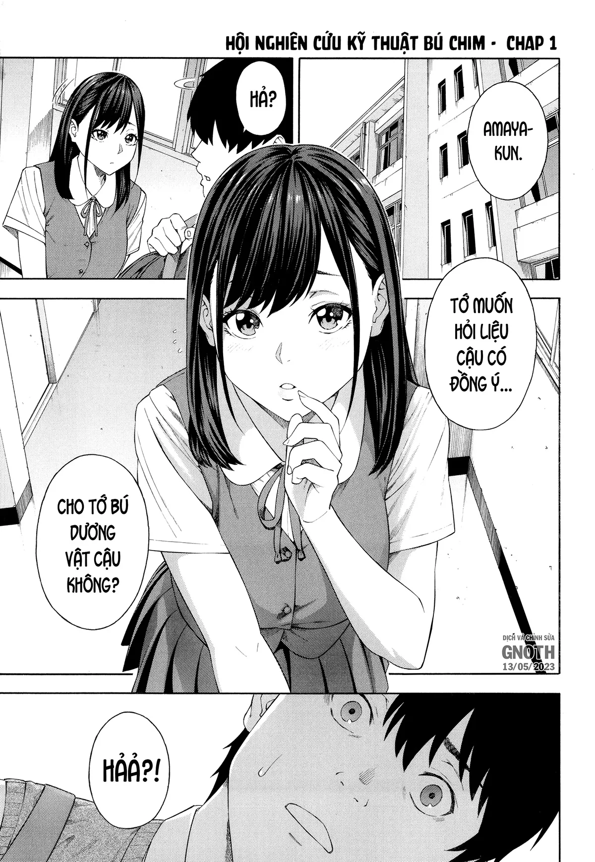 HentaiVN.net - Ảnh 4 - Fallatio Research Department [Fellatio Kenkyuubu] - Chap 1