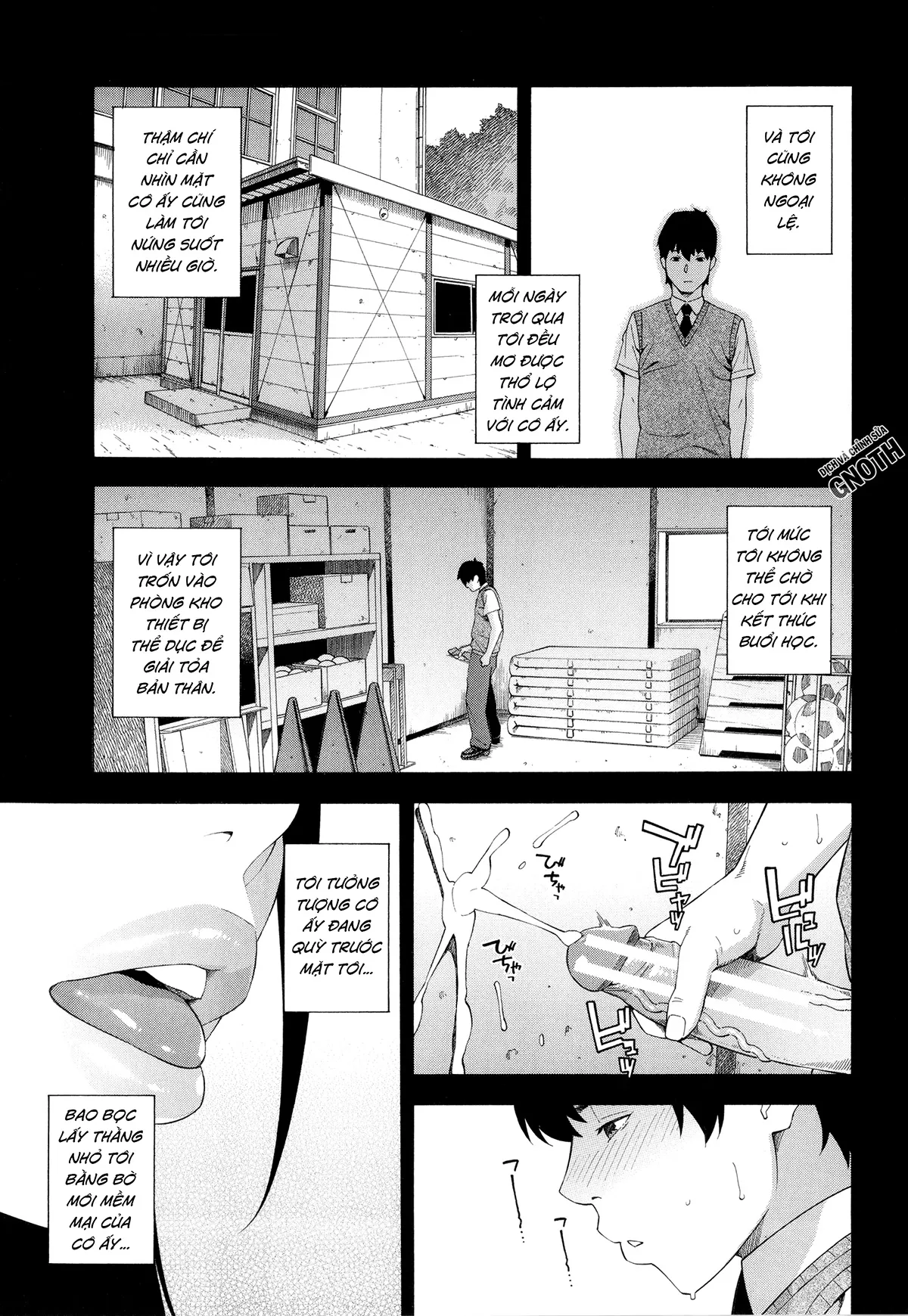 HentaiVN.net - Ảnh 6 - Fallatio Research Department [Fellatio Kenkyuubu] - Chap 1