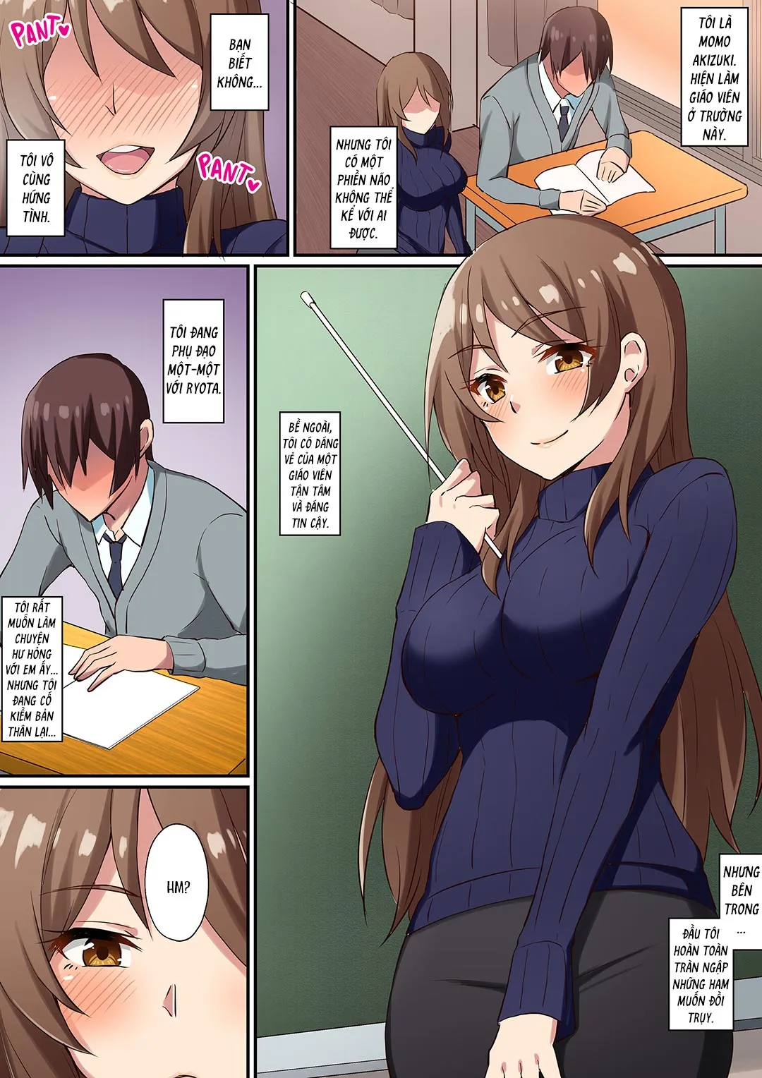 HentaiVN.net - Ảnh 4 - Cô giáo hứng tình và cậu học sinh trai tân - Oneshot