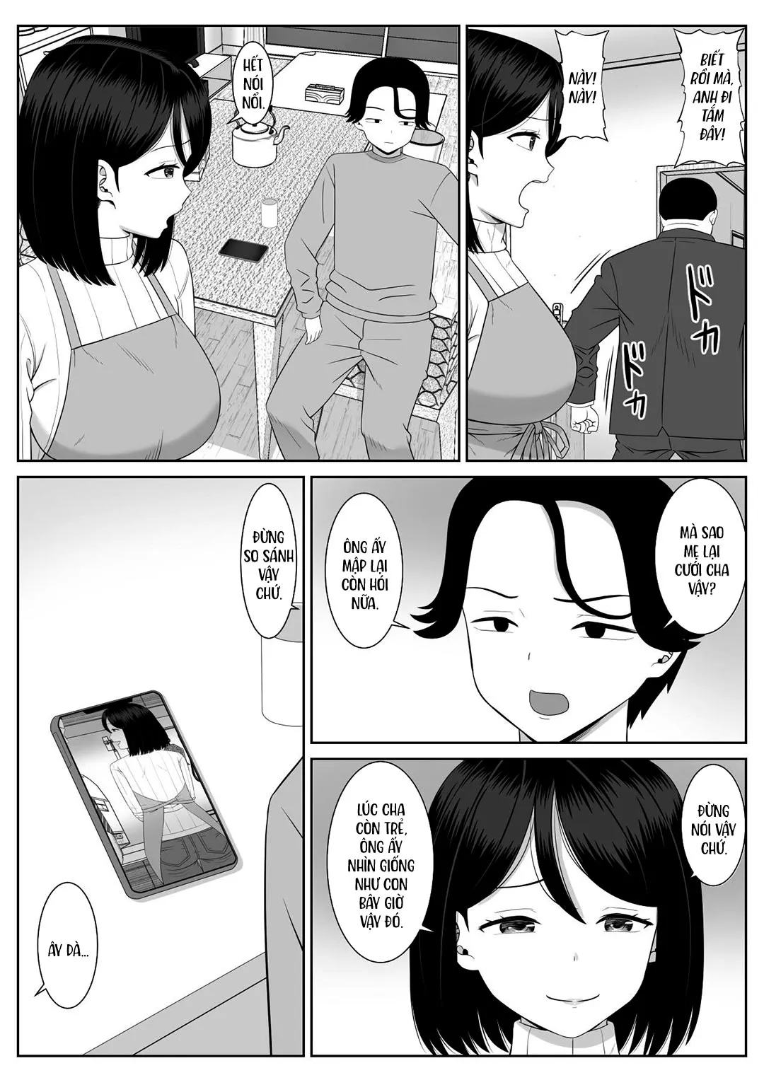 HentaiVN.net - Ảnh 4 - Con trai ham muốn mẹ [Shishunki Musuko wa Okaa-san ni Yokujou suru; Adolescent Son Lusts For Mom] - Oneshot