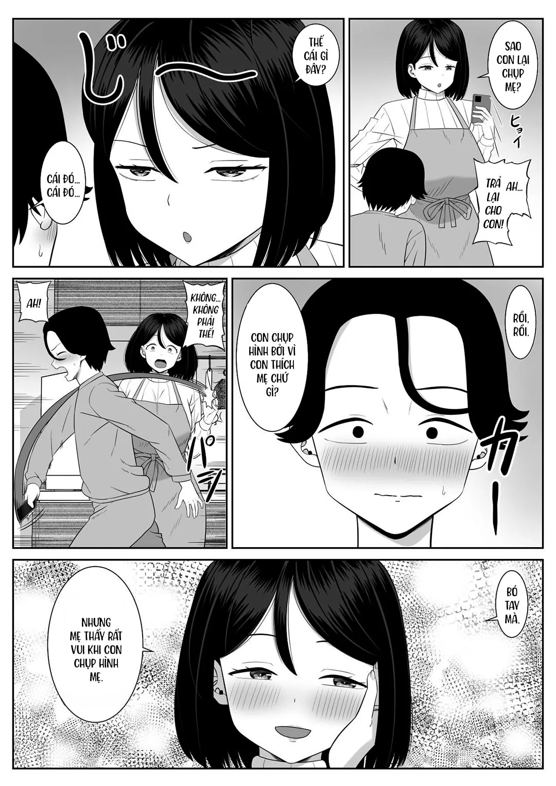 HentaiVN.net - Ảnh 5 - Con trai ham muốn mẹ [Shishunki Musuko wa Okaa-san ni Yokujou suru; Adolescent Son Lusts For Mom] - Oneshot