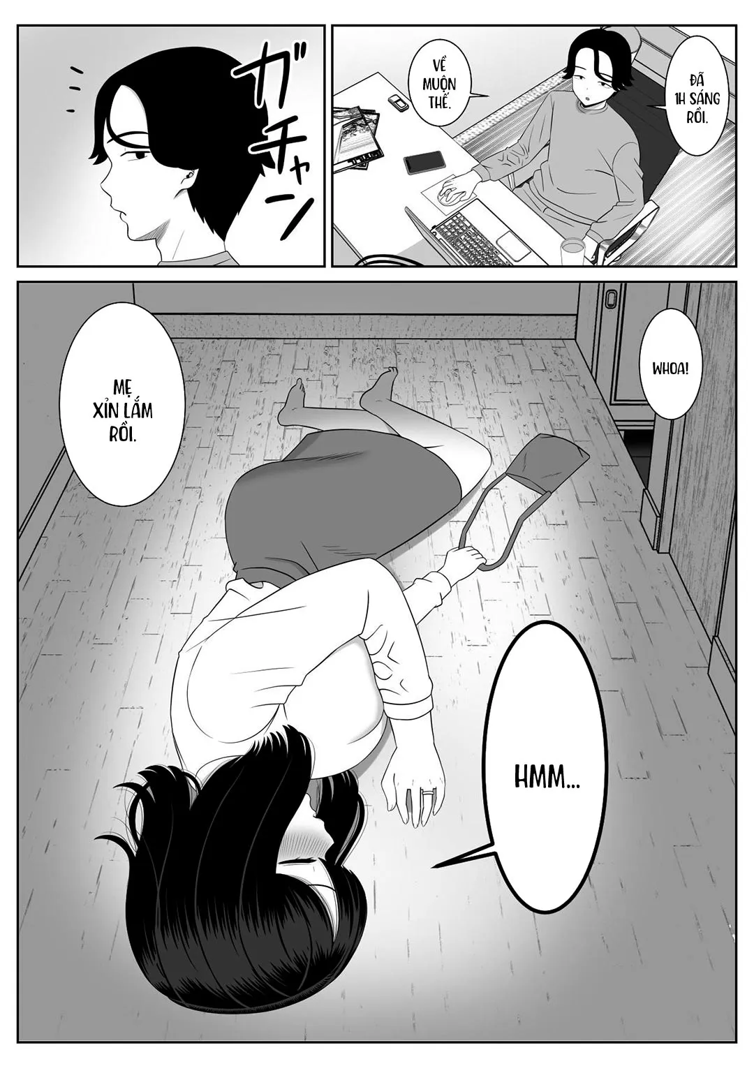 HentaiVN.net - Ảnh 9 - Con trai ham muốn mẹ [Shishunki Musuko wa Okaa-san ni Yokujou suru; Adolescent Son Lusts For Mom] - Oneshot