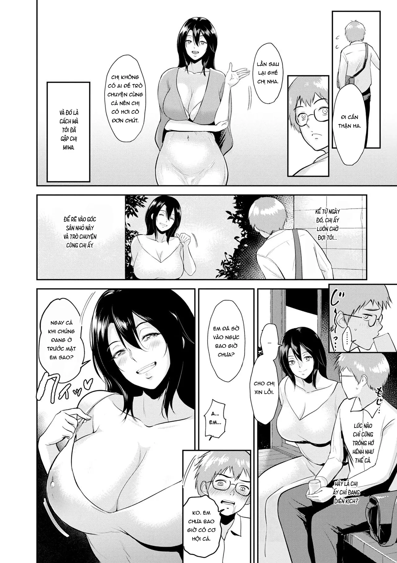 HentaiVN.net - Ảnh 8 - Miwa-san no Nakaniwa de [In Ms Miwa's Courtyard] - Oneshot