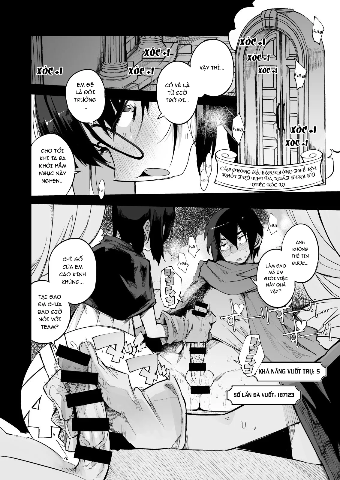 HentaiVN.net - Ảnh 14 - Sakusei Dungeon Kouryaku ni Mukanai Jimiko no S-kyuu Dosukebe [| Escaping a semen squeezing dungeon with a modest girl who I really didn't expect to have S-rank slut stats] - Oneshot