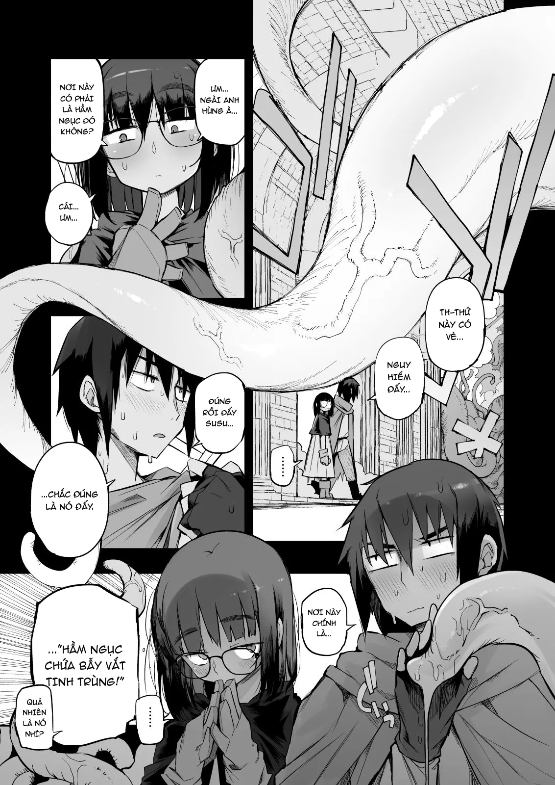 HentaiVN.net - Ảnh 5 - Sakusei Dungeon Kouryaku ni Mukanai Jimiko no S-kyuu Dosukebe [| Escaping a semen squeezing dungeon with a modest girl who I really didn't expect to have S-rank slut stats] - Oneshot