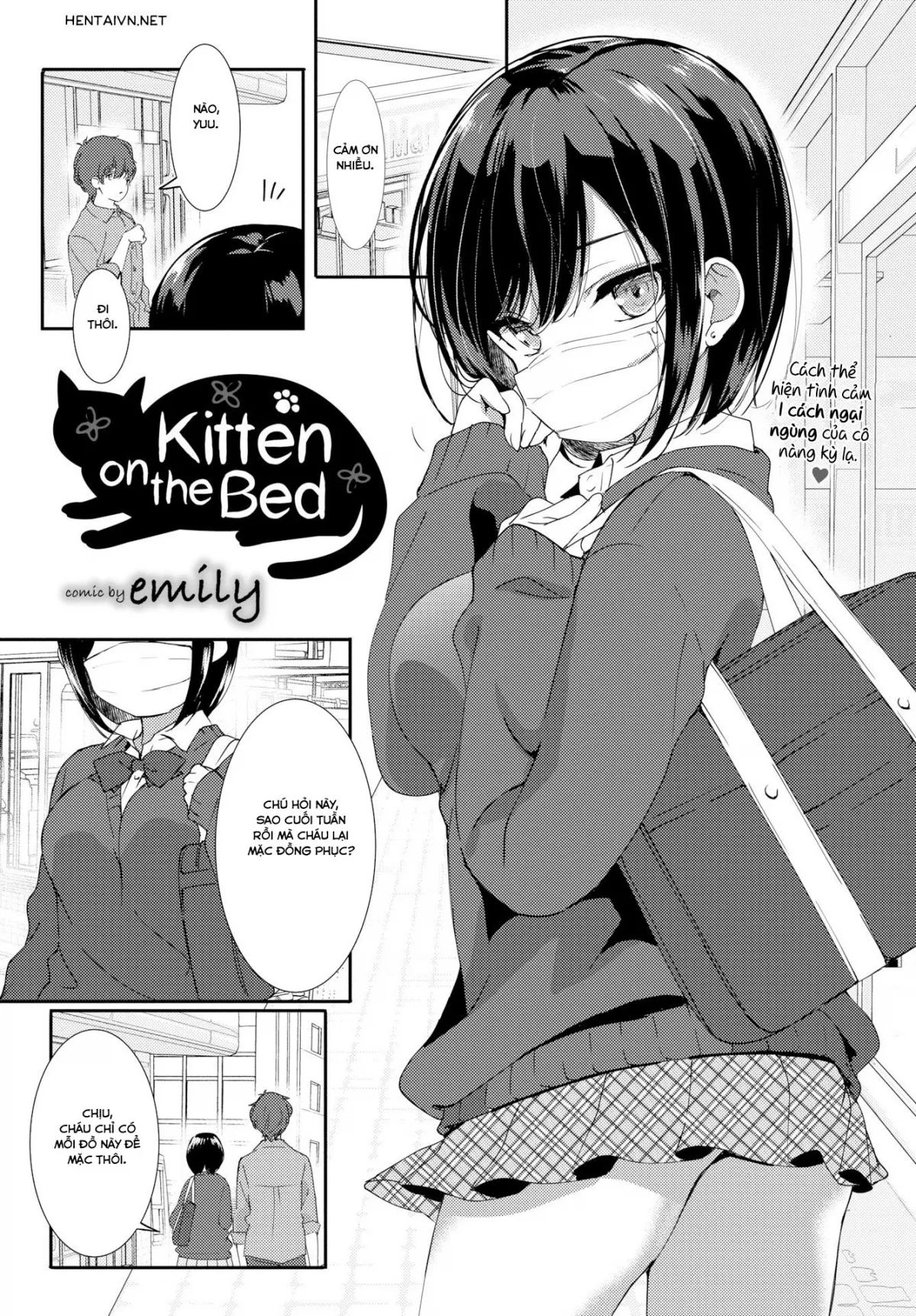 HentaiVN.net - Ảnh 3 - Con mèo con mất nết [Kitten on the Bed] - Oneshot