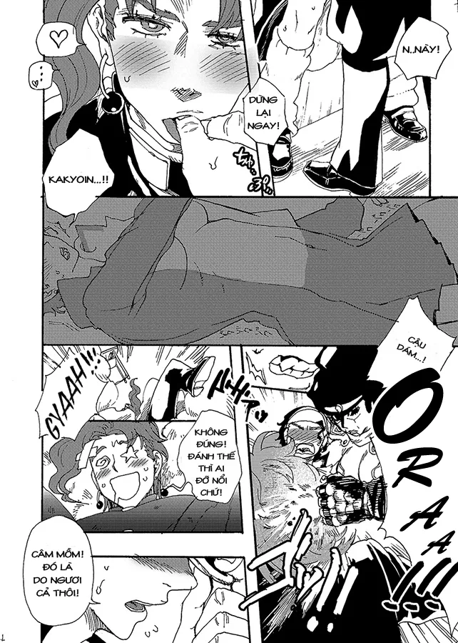 HentaiVN.net - Ảnh 10 - Chuyện tình vãi lọ (JoJo's Bizarre Adventure-Stardust Crusaders) [Bottom of Bottle] - Chap 1: Kặckyaoin x JôJô