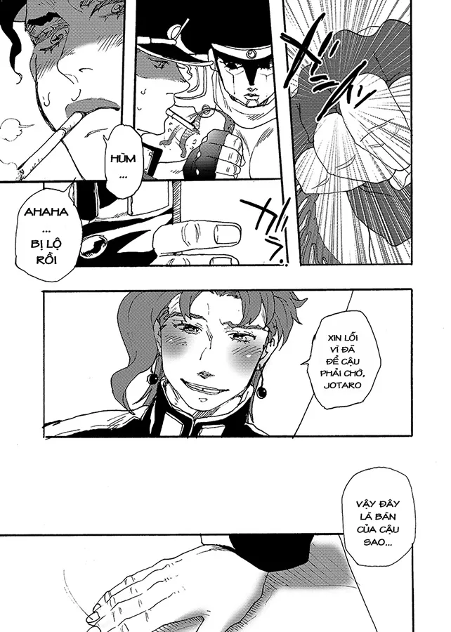 HentaiVN.net - Ảnh 7 - Chuyện tình vãi lọ (JoJo's Bizarre Adventure-Stardust Crusaders) [Bottom of Bottle] - Chap 1: Kặckyaoin x JôJô