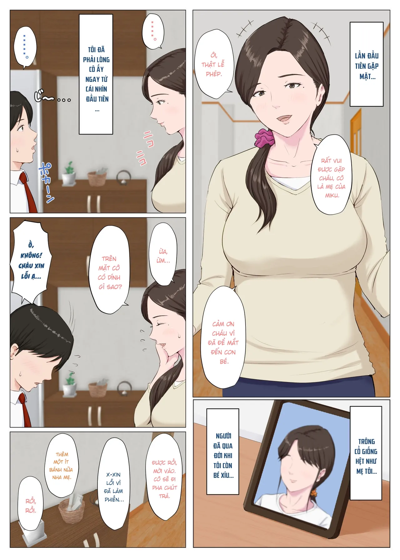 HentaiVN.net - Ảnh 4 - Người phụ nữ giống mẹ tôi [Haha ni nita Hito ~Zenpen~ A Motherly Woman] - Chap 1.1