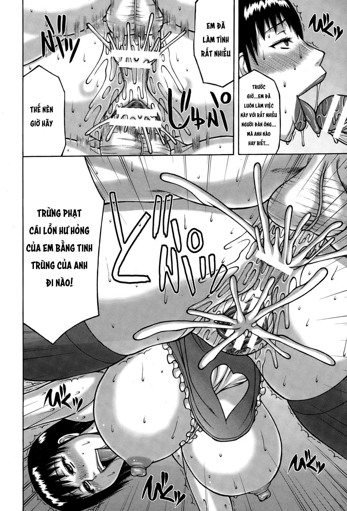 HentaiVN.net - Ảnh 16 - Cách tiếp khách bằng tình dục của vợ tôi [Oku-sama no Inkou Settai; A Wife's Welcoming Intercourse] - Oneshot