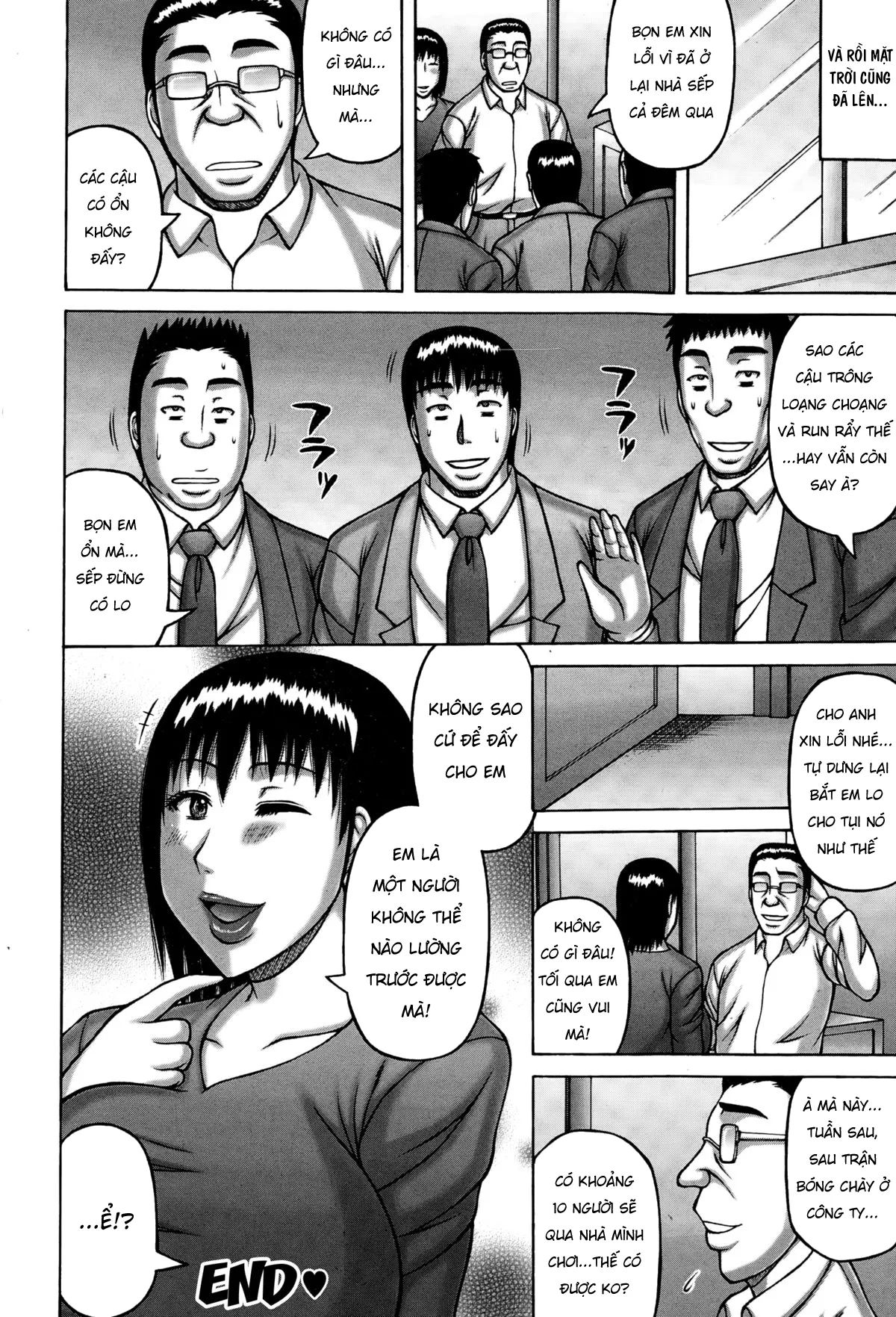 HentaiVN.net - Ảnh 22 - Cách tiếp khách bằng tình dục của vợ tôi [Oku-sama no Inkou Settai; A Wife's Welcoming Intercourse] - Oneshot