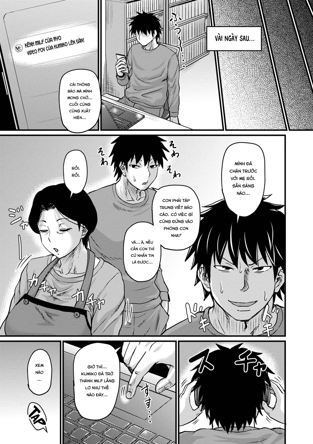 HentaiVN.net - Ảnh 10 - Kaachan wa Ore no... [母ちゃんはオレの…] - Chap 1