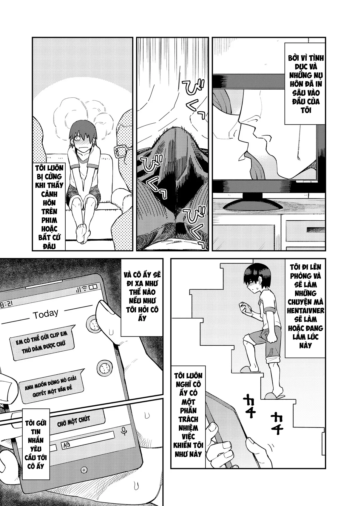 HentaiVN.net - Ảnh 10 - Riyuu wa Fumei daga Ecchi Shite Kureru Kouhai - Chap 1: Sự ngọt ngào của ghen tuông.