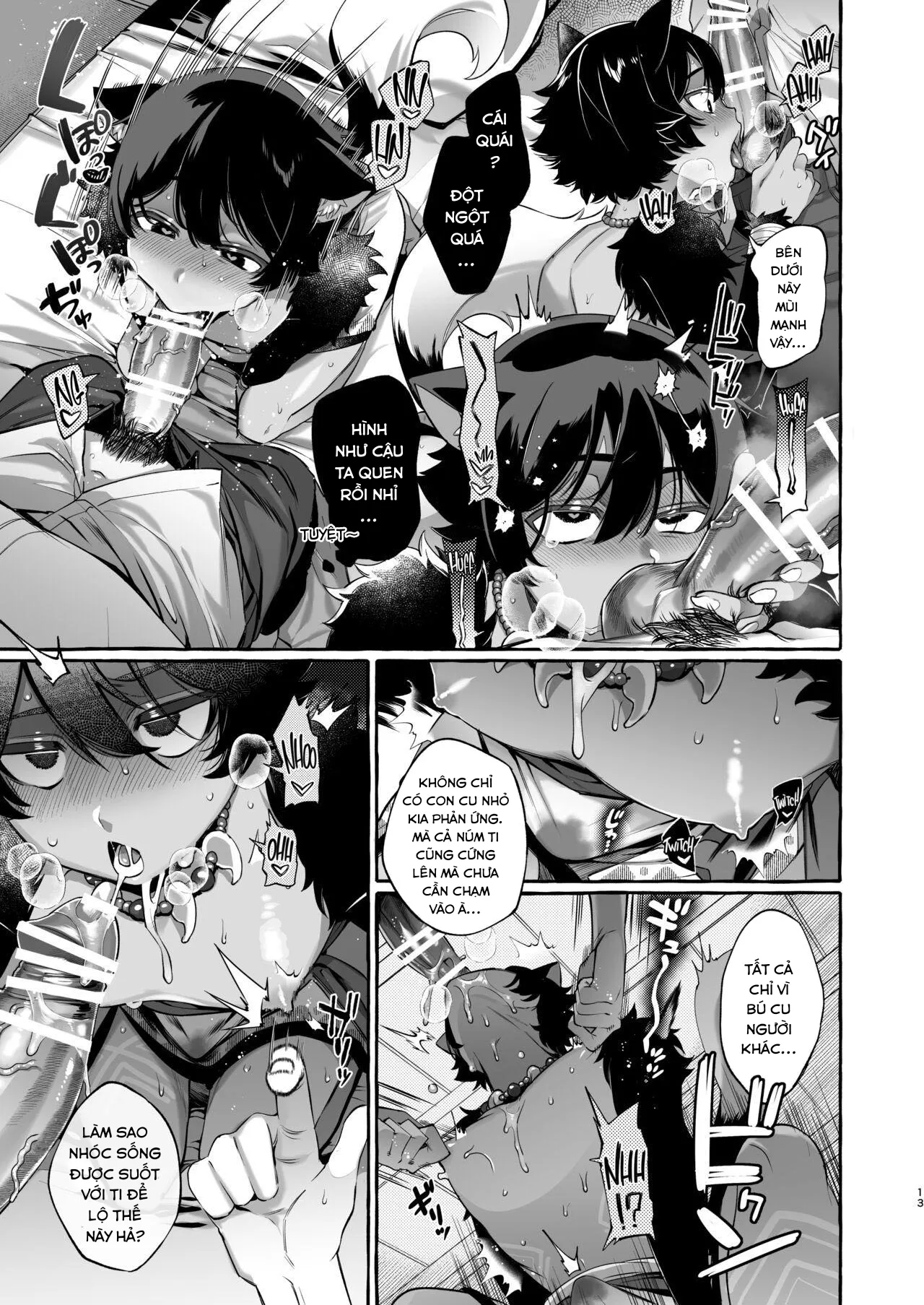 HentaiVN.net - Ảnh 17 - Tôi chuyển sinh đến thế giới khác với dàn harem toàn trap. [Isekai Teni Shite Mazoku Shota ni Tanetsuke Shitara Mechakucha Natsukareta.; I Went to Another World and Demon Shotas Grew Attached to Me After I Mated With Them.] - Chap 1