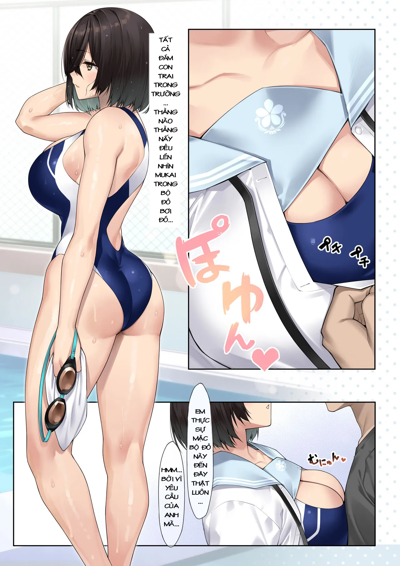 HentaiVN.net - Ảnh 7 - Yearbook of Whores [SotsuAl DeliHeal; Sotsugyou Album kara Classmate o Shimei Dekiru Fushigi na DeliHeal;] - Extra 2: Cô Gái Thứ 4: Mukai Seira - Đụ Cô Nàng Trầm Tính CLB Bơi Lội Dú Bự Đáng Yêu~