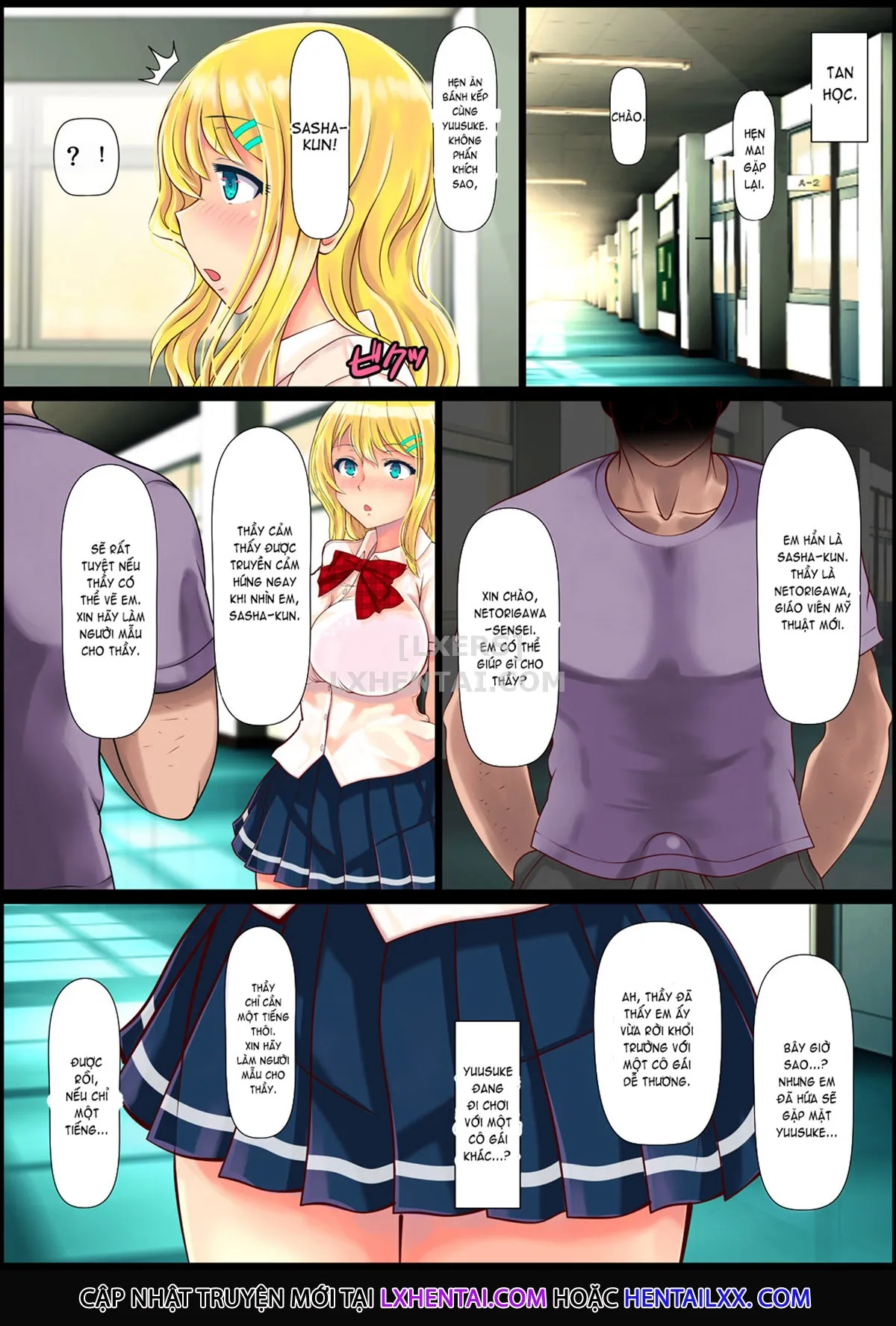 HentaiVN.net - Ảnh 10 - Blond Joshi Ryuugakusei Tanetsuke Press Namahame Taiken - Oneshot