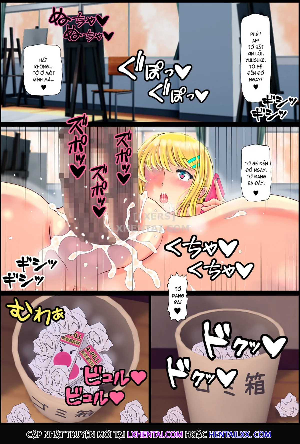 HentaiVN.net - Ảnh 53 - Blond Joshi Ryuugakusei Tanetsuke Press Namahame Taiken - Oneshot