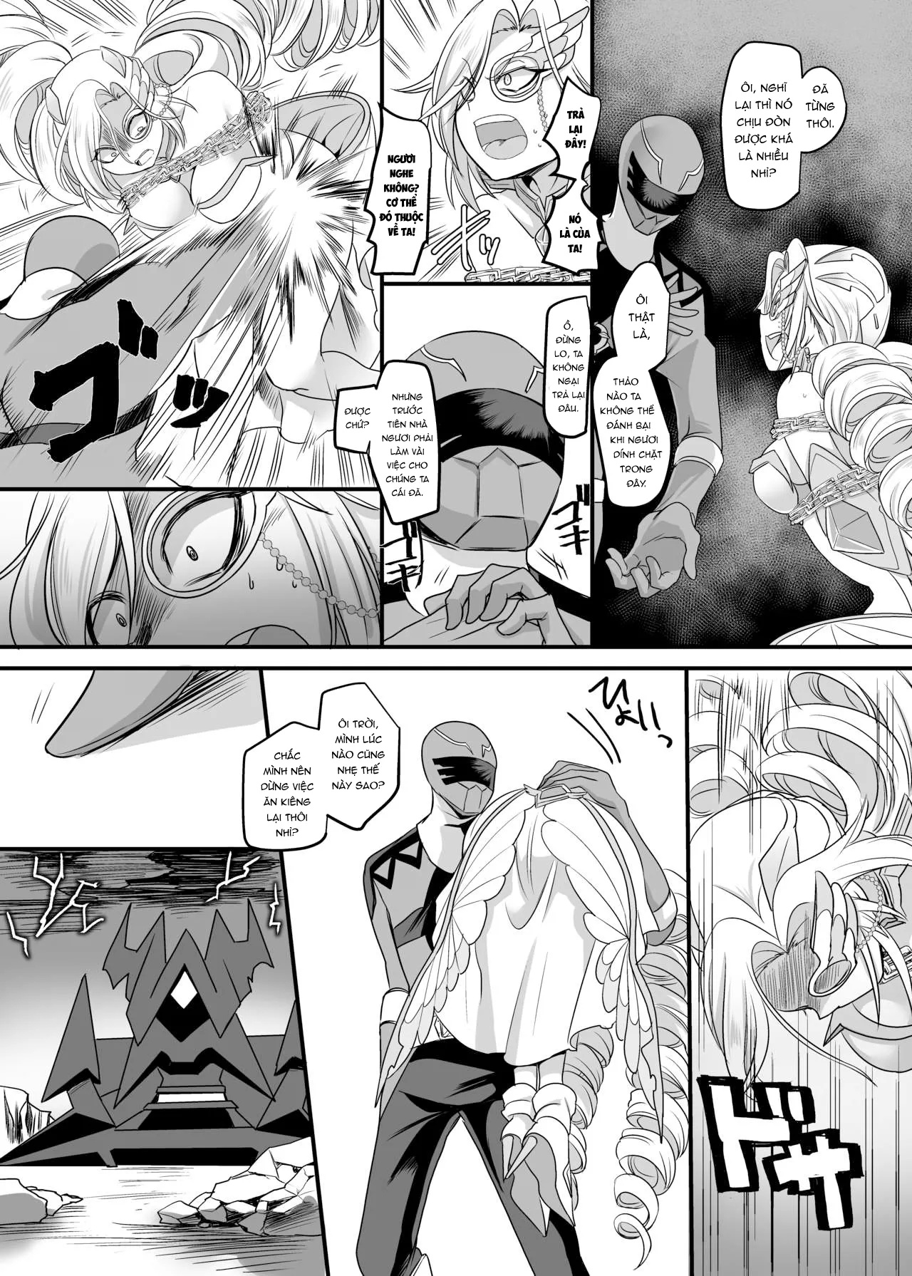 HentaiVN.net - Ảnh 11 - Biệt đội mãnh thú hoàng đạo Xích hổ [Juunishin Tiger Red ~Otosare Yuganda Seigi no Yukukata~] - Oneshot