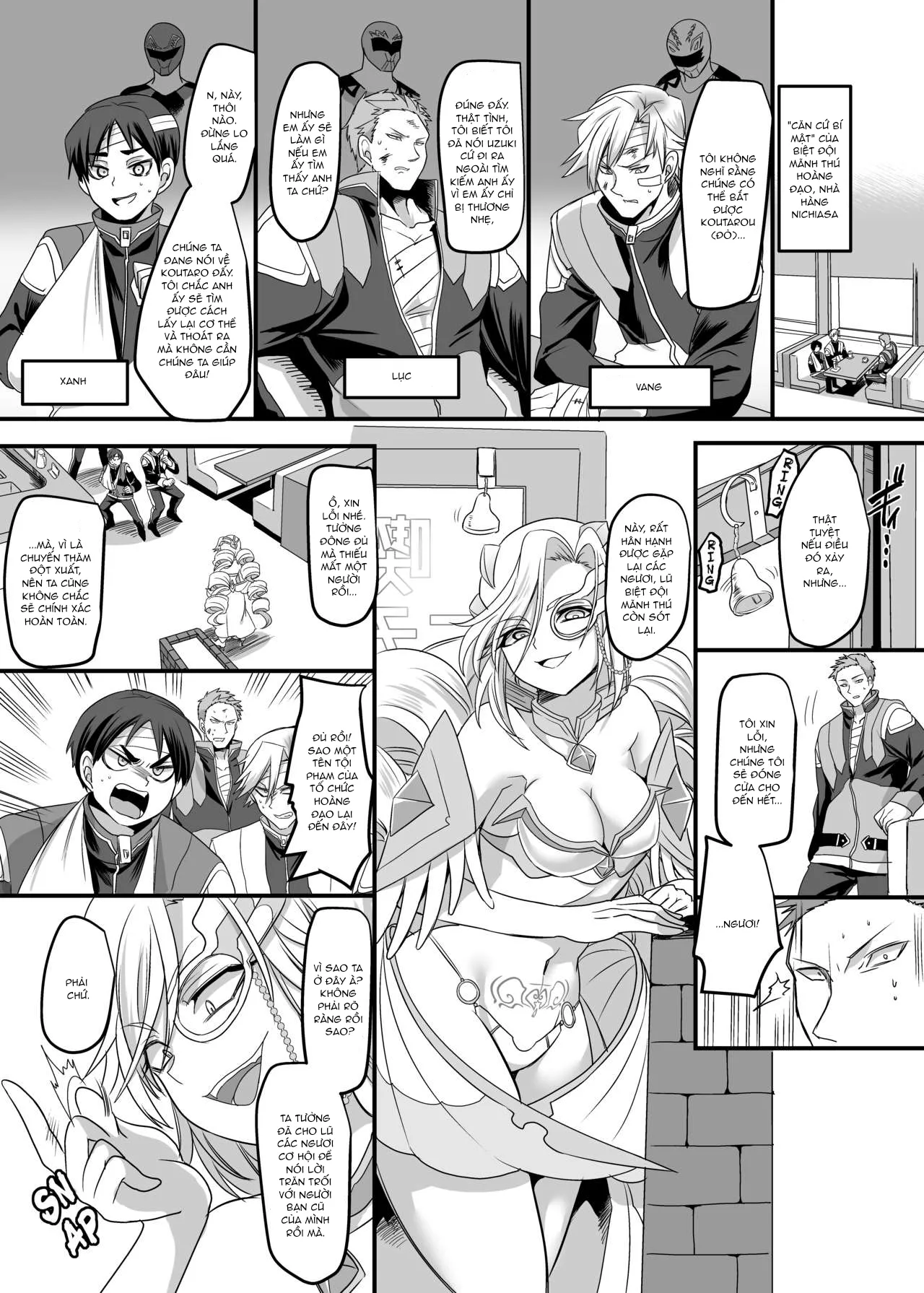 HentaiVN.net - Ảnh 33 - Biệt đội mãnh thú hoàng đạo Xích hổ [Juunishin Tiger Red ~Otosare Yuganda Seigi no Yukukata~] - Oneshot