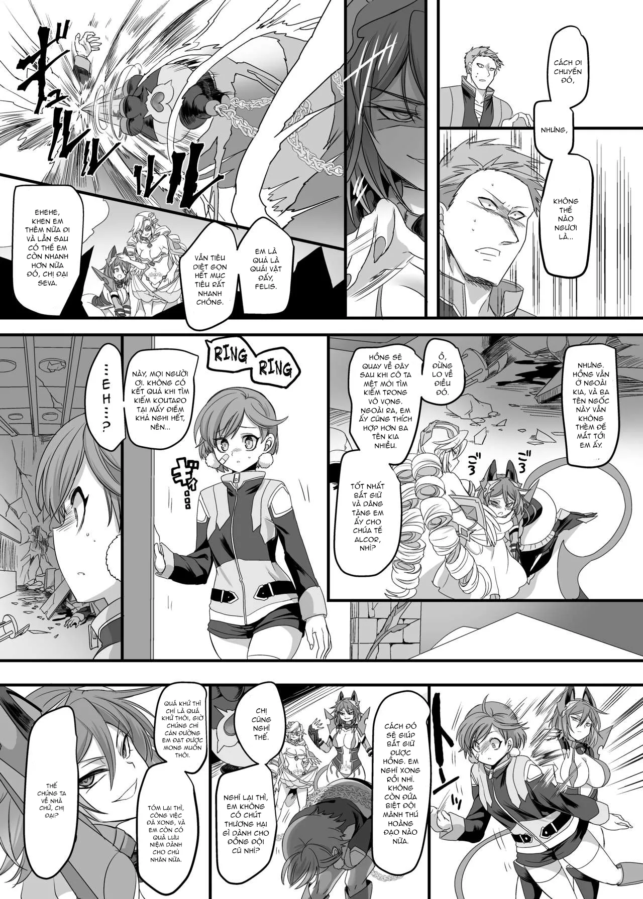 HentaiVN.net - Ảnh 35 - Biệt đội mãnh thú hoàng đạo Xích hổ [Juunishin Tiger Red ~Otosare Yuganda Seigi no Yukukata~] - Oneshot