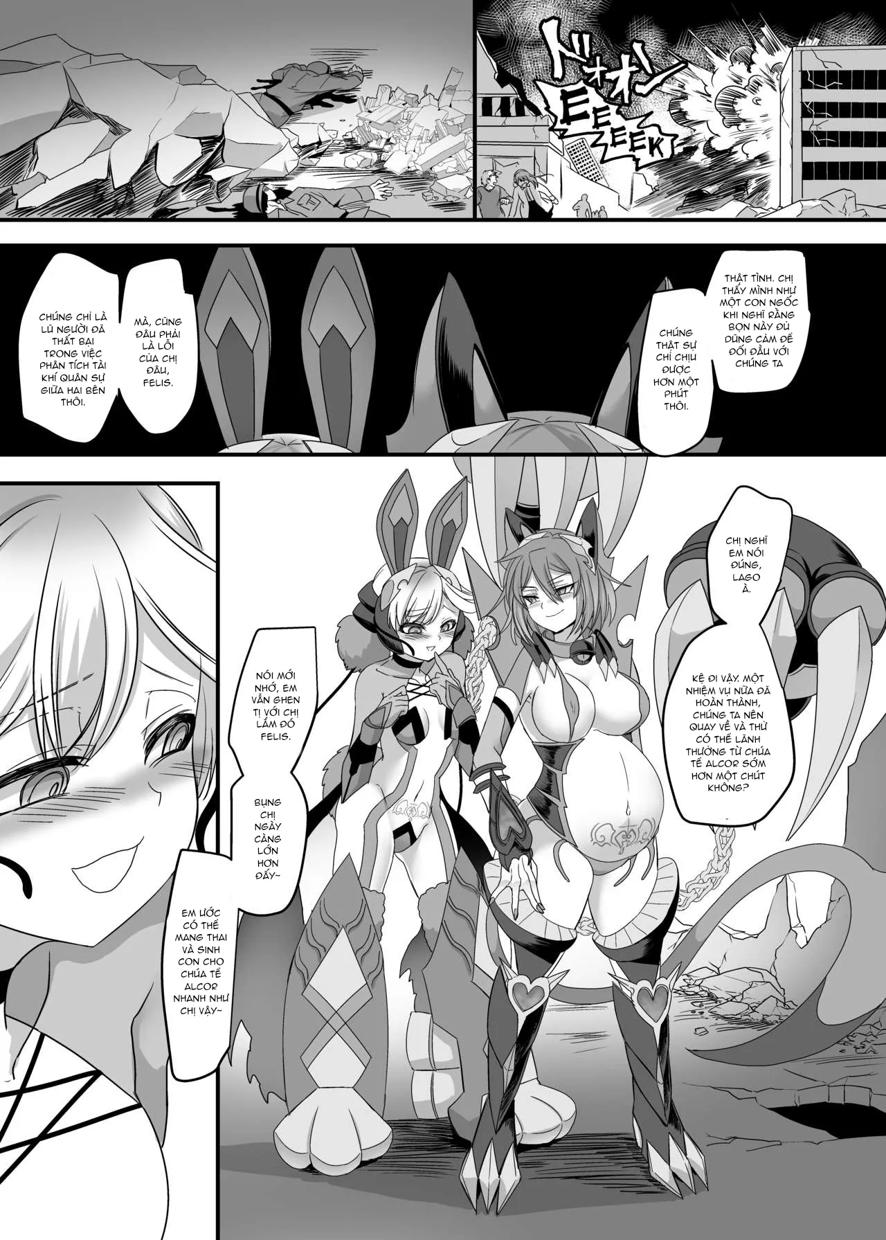HentaiVN.net - Ảnh 41 - Biệt đội mãnh thú hoàng đạo Xích hổ [Juunishin Tiger Red ~Otosare Yuganda Seigi no Yukukata~] - Oneshot