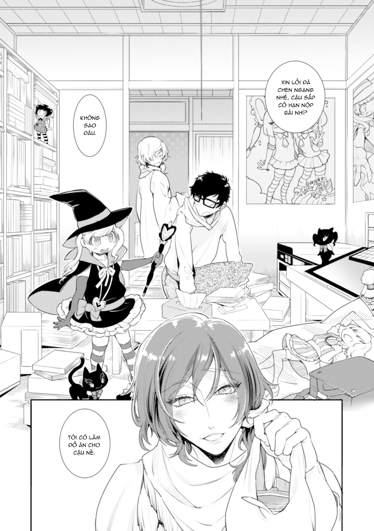 HentaiVN.net - Ảnh 4 - Lolicon Doutei Ero Mangaka-kun, Kinjo no Jojifuku Kita Yabai Mesu Onii-san ni Semarareru - Oneshot