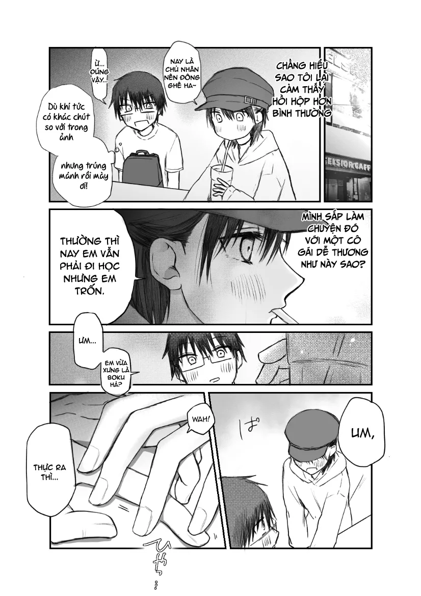 HentaiVN.net - Ảnh 6 - Hẹn hò qua mạng - tôi bị ép khô bởi một em trap hệ M [Matching shita Otokonoko Bitch ni M Kaika saserareta Nonke Zeme] - Oneshot