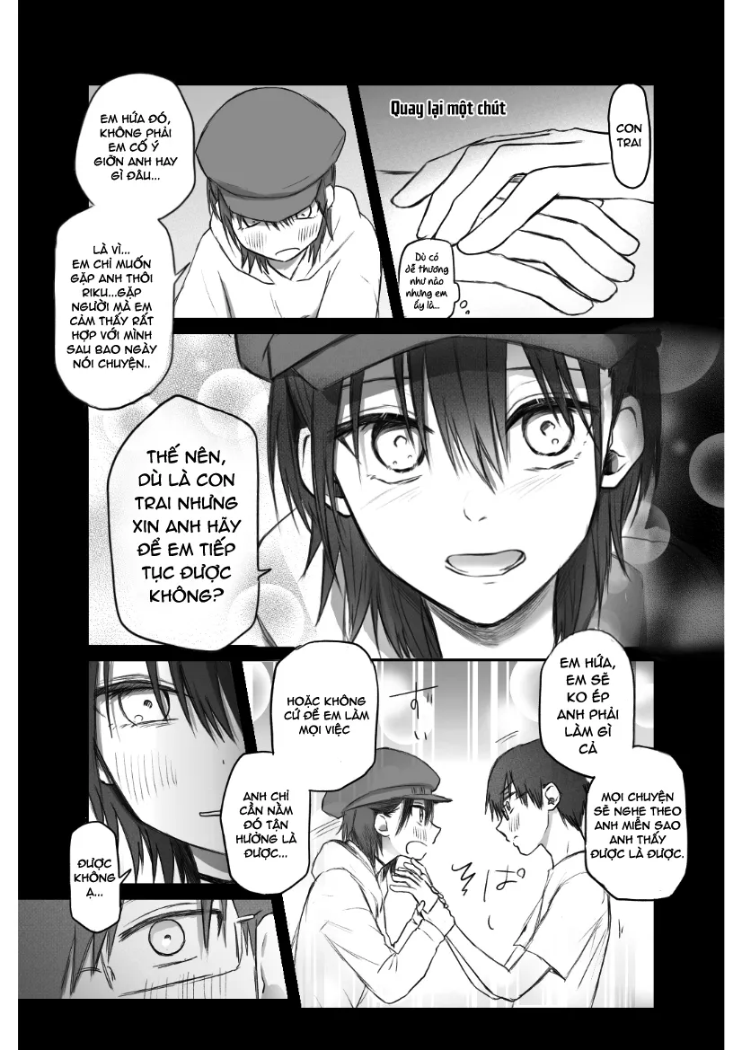 HentaiVN.net - Ảnh 8 - Hẹn hò qua mạng - tôi bị ép khô bởi một em trap hệ M [Matching shita Otokonoko Bitch ni M Kaika saserareta Nonke Zeme] - Oneshot