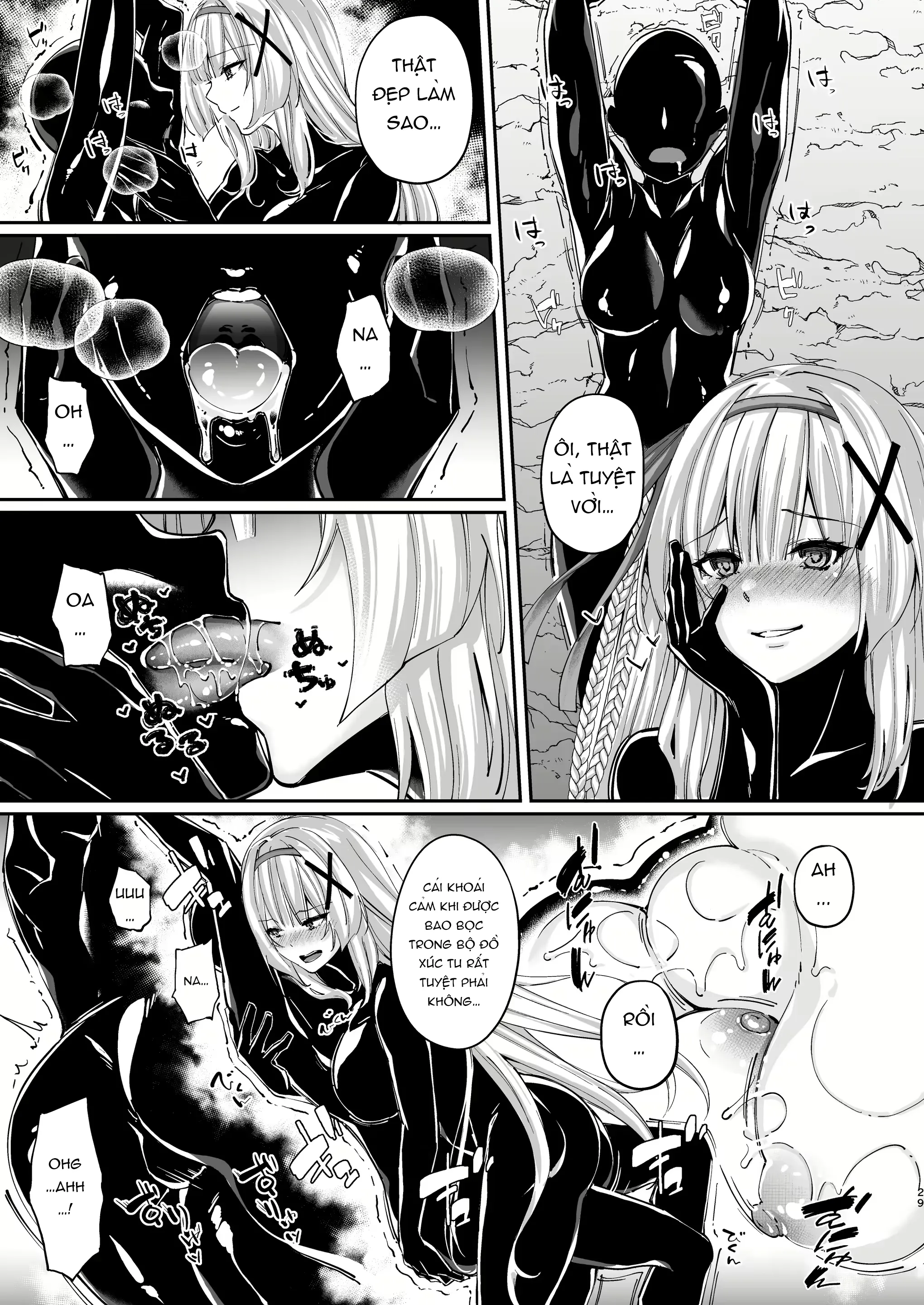 HentaiVN.net - Ảnh 29 - Cộng Sinh [パラサイトラバー ―黒ラバー触手服に寄生された姫騎士物語―] - Onechot