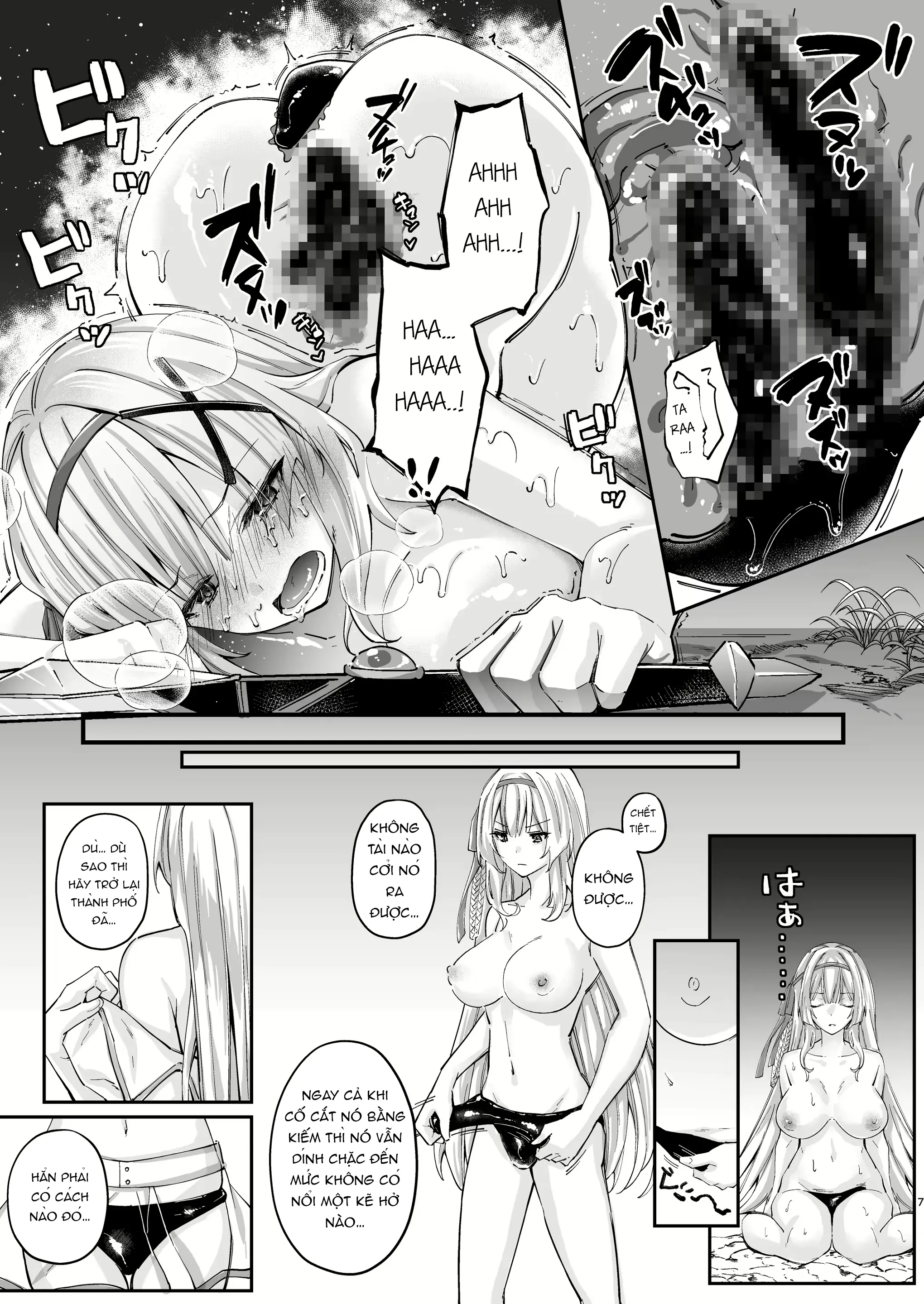 HentaiVN.net - Ảnh 7 - Cộng Sinh [パラサイトラバー ―黒ラバー触手服に寄生された姫騎士物語―] - Onechot