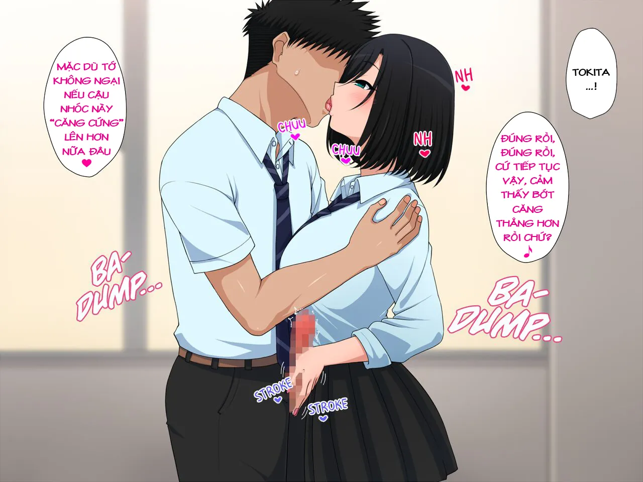 HentaiVN.net - Ảnh 8 - Cô Bạn Nứng Lồn Muốn Chơi Oẳn Tù Tì~ [Janken ni Katta; I Won At Rock Paper Scissors;] - Chap 1. Cô Bạn Đáng Yêu Bàn Trên Tự Dưng Nứng Lồn Đòi Chơi Oẳn Tù Tì~