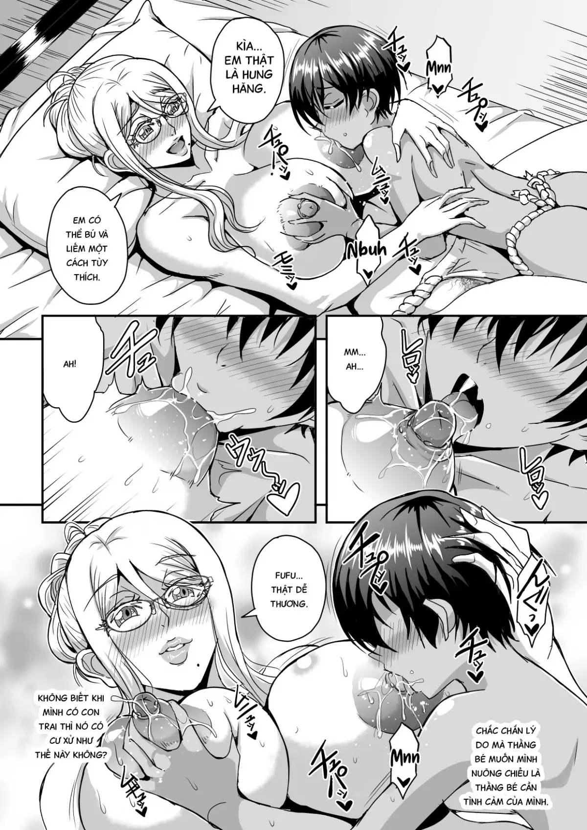HentaiVN.net - Ảnh 15 - Bakunyuu Hitozuma Kinpatsu Gaikokujin Jokyoushi ga Mura no Inshuu de Kasshoku Shota no Fudeoroshi o Suru Hanashi - Oneshot