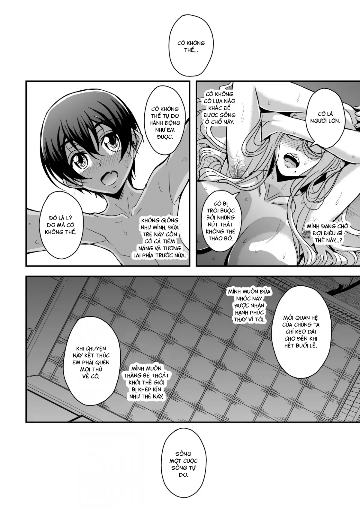 HentaiVN.net - Ảnh 41 - Bakunyuu Hitozuma Kinpatsu Gaikokujin Jokyoushi ga Mura no Inshuu de Kasshoku Shota no Fudeoroshi o Suru Hanashi - Oneshot