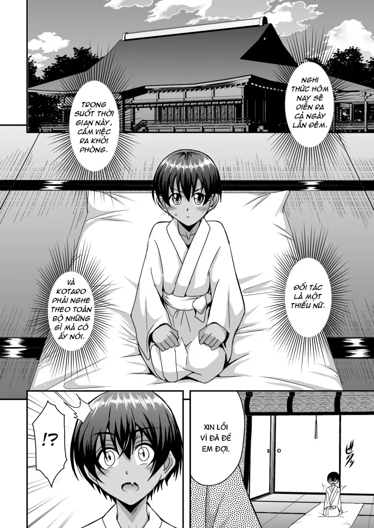 HentaiVN.net - Ảnh 9 - Bakunyuu Hitozuma Kinpatsu Gaikokujin Jokyoushi ga Mura no Inshuu de Kasshoku Shota no Fudeoroshi o Suru Hanashi - Oneshot
