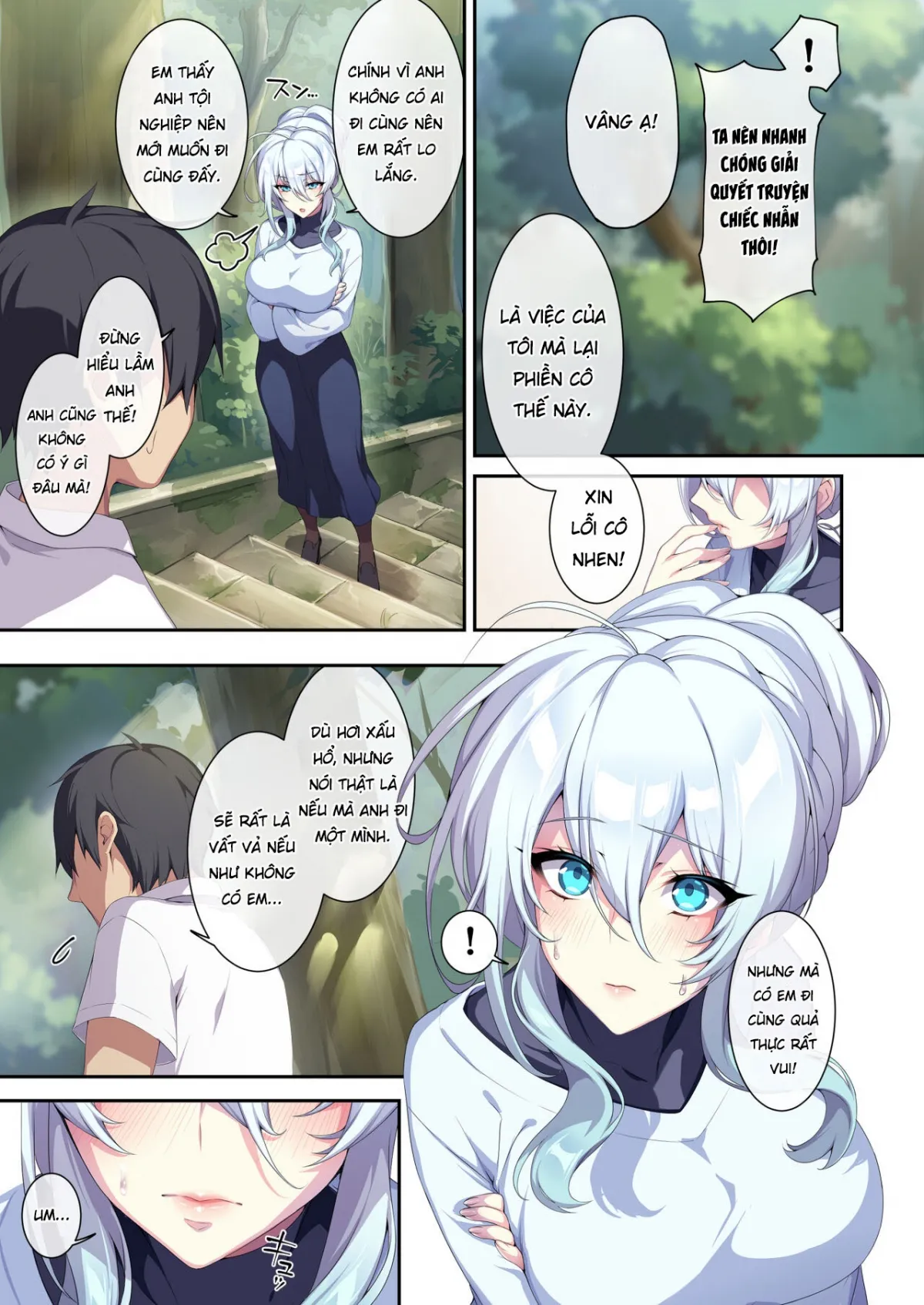 HentaiVN.net - Ảnh 14 - Hitozukiai ga Nigate na Miboujin no Yukionna-san to Noroi no Yubiwa 2 - Chap 1 Địt em vu nữ quỷ