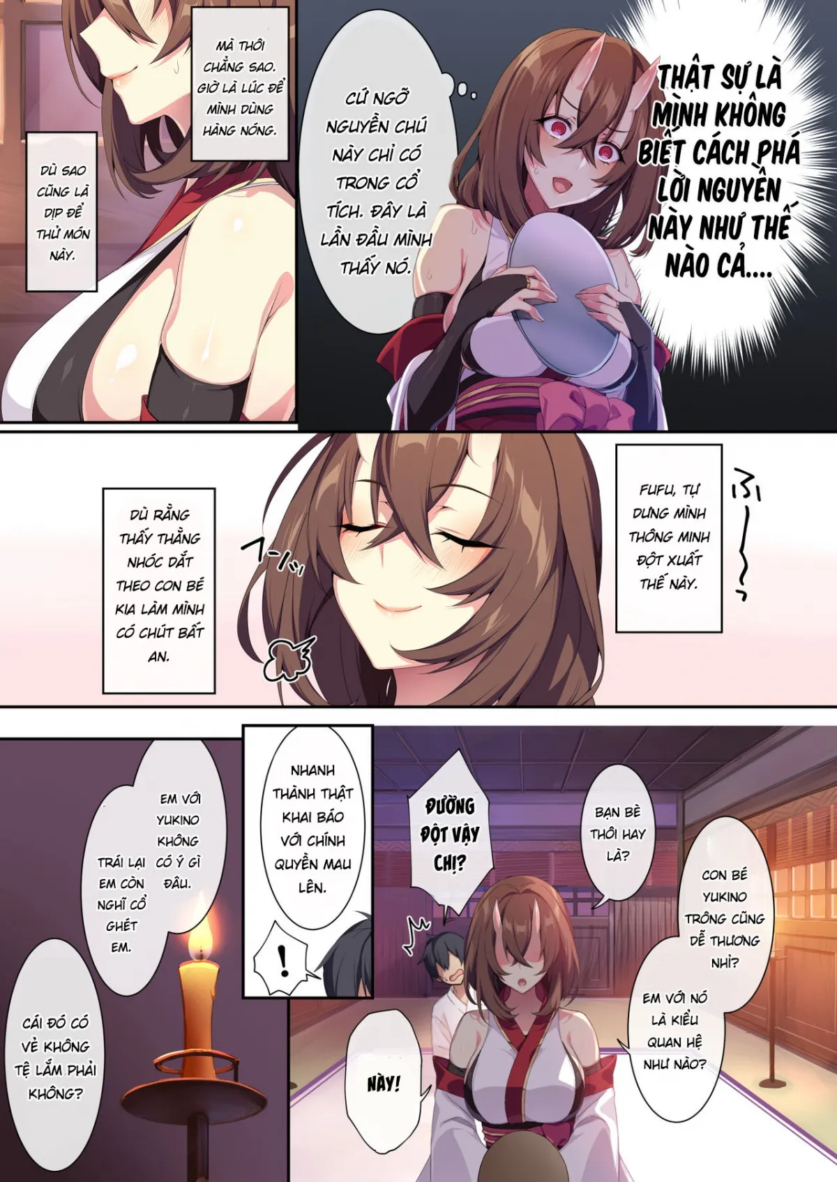 HentaiVN.net - Ảnh 26 - Hitozukiai ga Nigate na Miboujin no Yukionna-san to Noroi no Yubiwa 2 - Chap 1 Địt em vu nữ quỷ