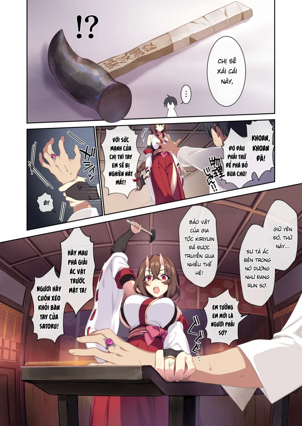 HentaiVN.net - Ảnh 28 - Hitozukiai ga Nigate na Miboujin no Yukionna-san to Noroi no Yubiwa 2 - Chap 1 Địt em vu nữ quỷ