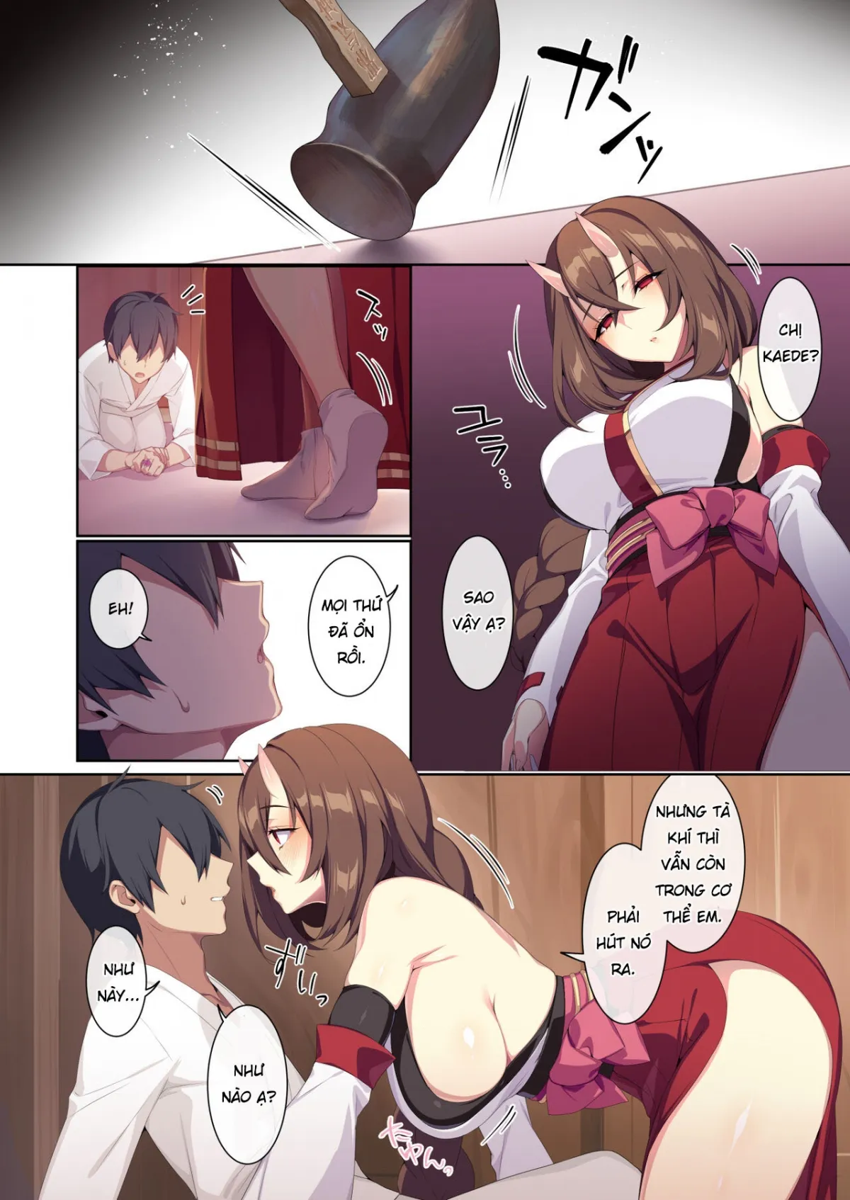 HentaiVN.net - Ảnh 31 - Hitozukiai ga Nigate na Miboujin no Yukionna-san to Noroi no Yubiwa 2 - Chap 1 Địt em vu nữ quỷ