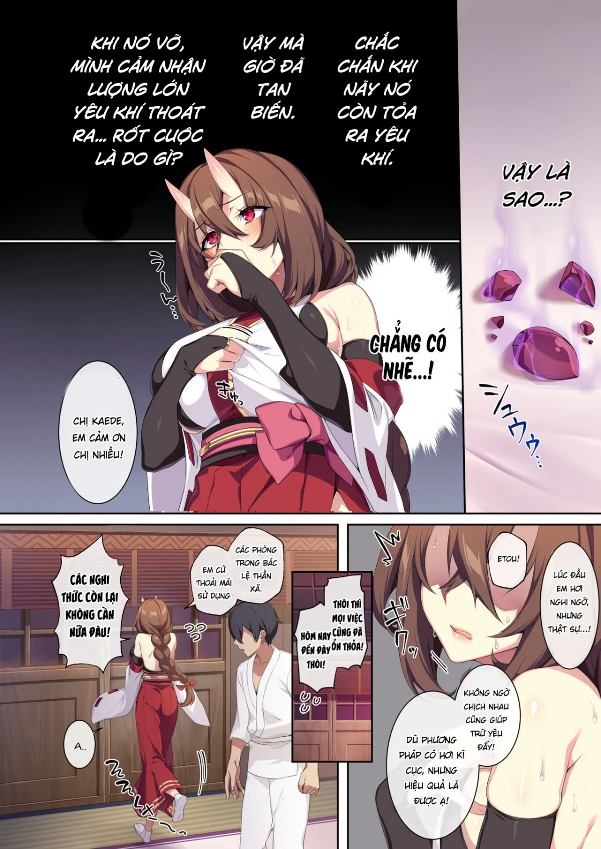 HentaiVN.net - Ảnh 53 - Hitozukiai ga Nigate na Miboujin no Yukionna-san to Noroi no Yubiwa 2 - Chap 1 Địt em vu nữ quỷ