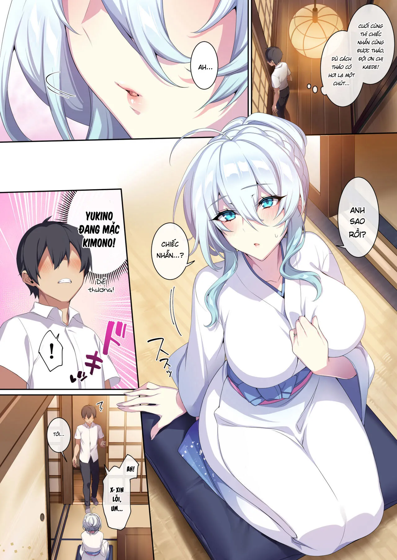 HentaiVN.net - Ảnh 3 - Hitozukiai ga Nigate na Miboujin no Yukionna-san to Noroi no Yubiwa 2 - Chap 2 Bulul tuyết nữ